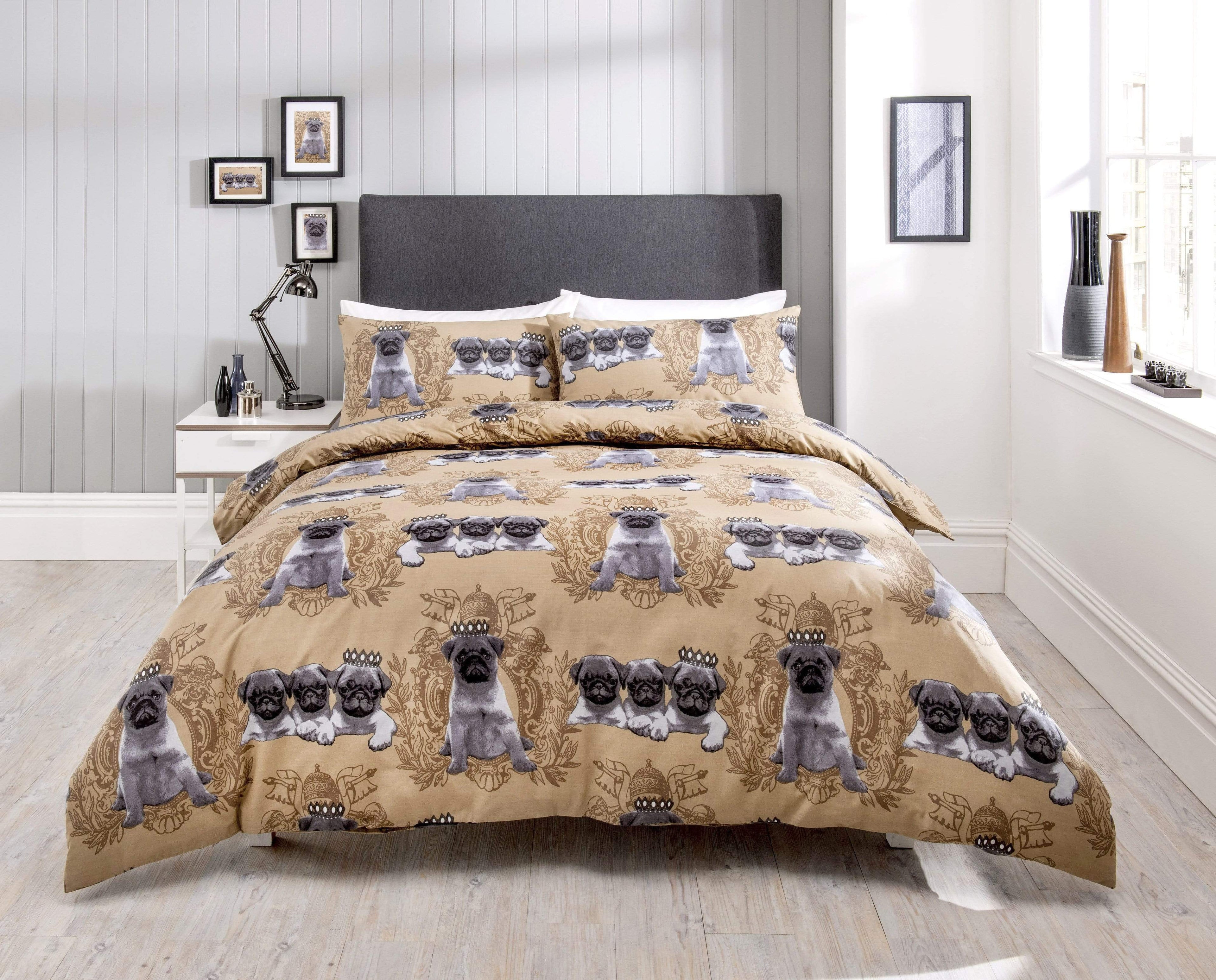 OLIVIA ROCCO Pugs Duvet Cover Set – Cotton Rich Vibrant Bedding