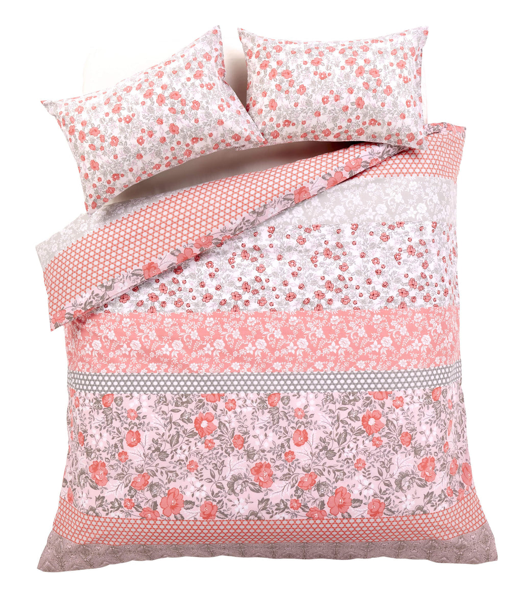 OLIVIA ROCCO Chelsea Floral Duvet Set – Cotton-Rich Easy Care Bedding