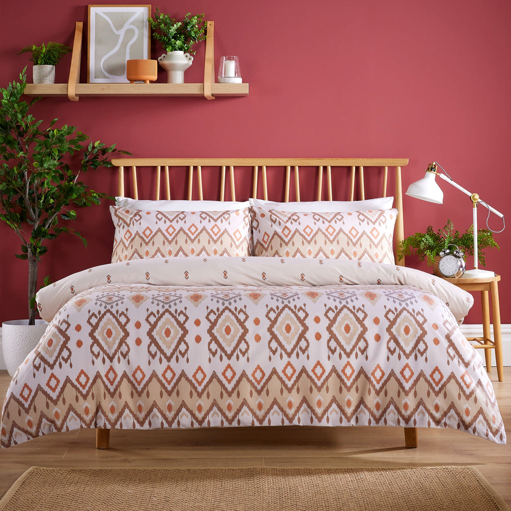 OLIVIA ROCCO Taxila Duvet Cover Set – Reversible Cotton Blend Bedding