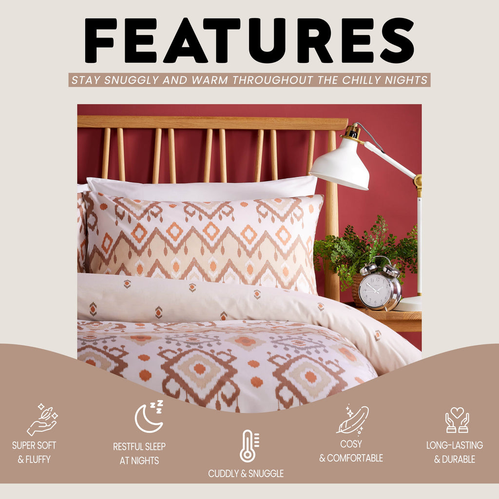 OLIVIA ROCCO Taxila Duvet Cover Set – Reversible Cotton Blend Bedding