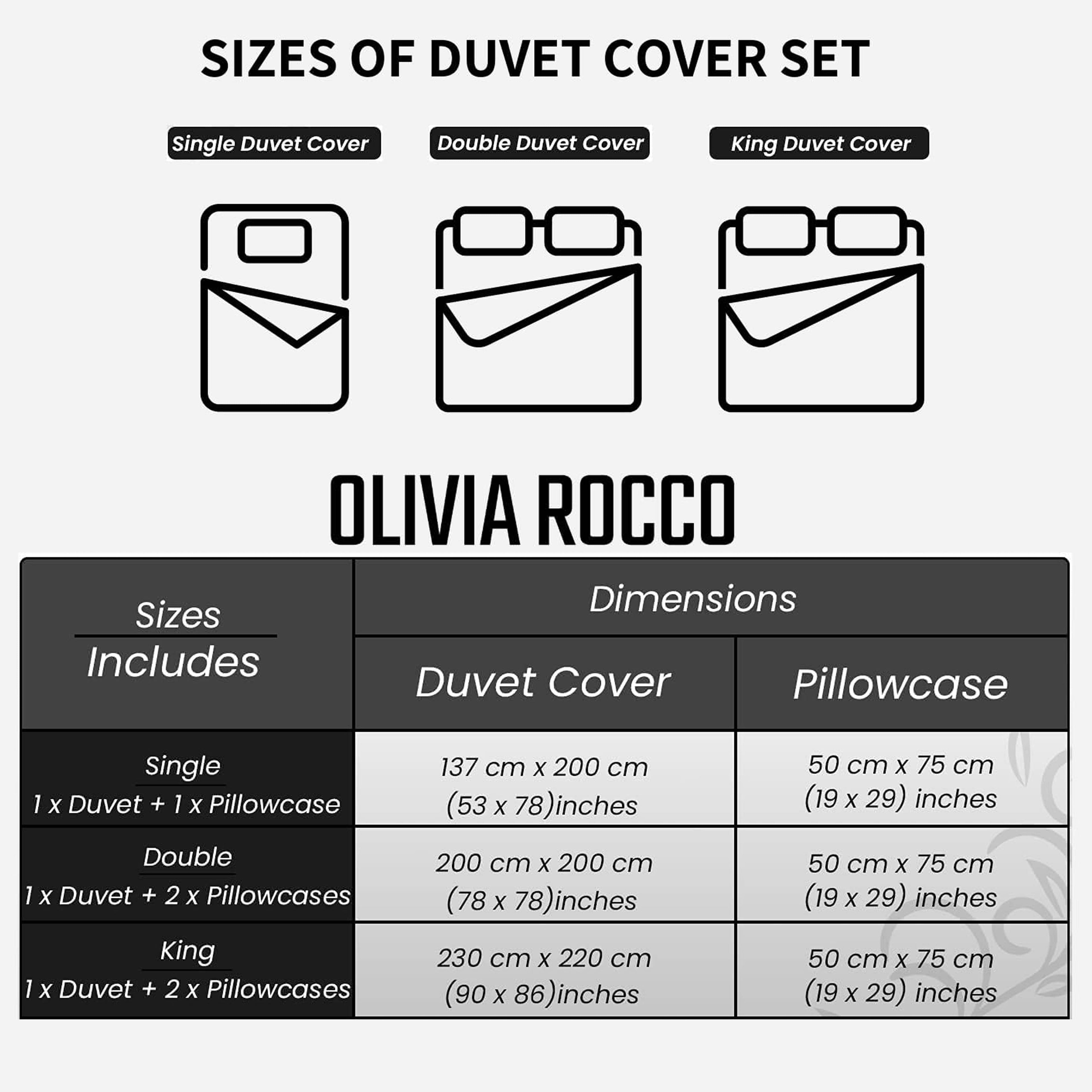 OLIVIA ROCCO Taxila Duvet Cover Set – Reversible Cotton Blend Bedding