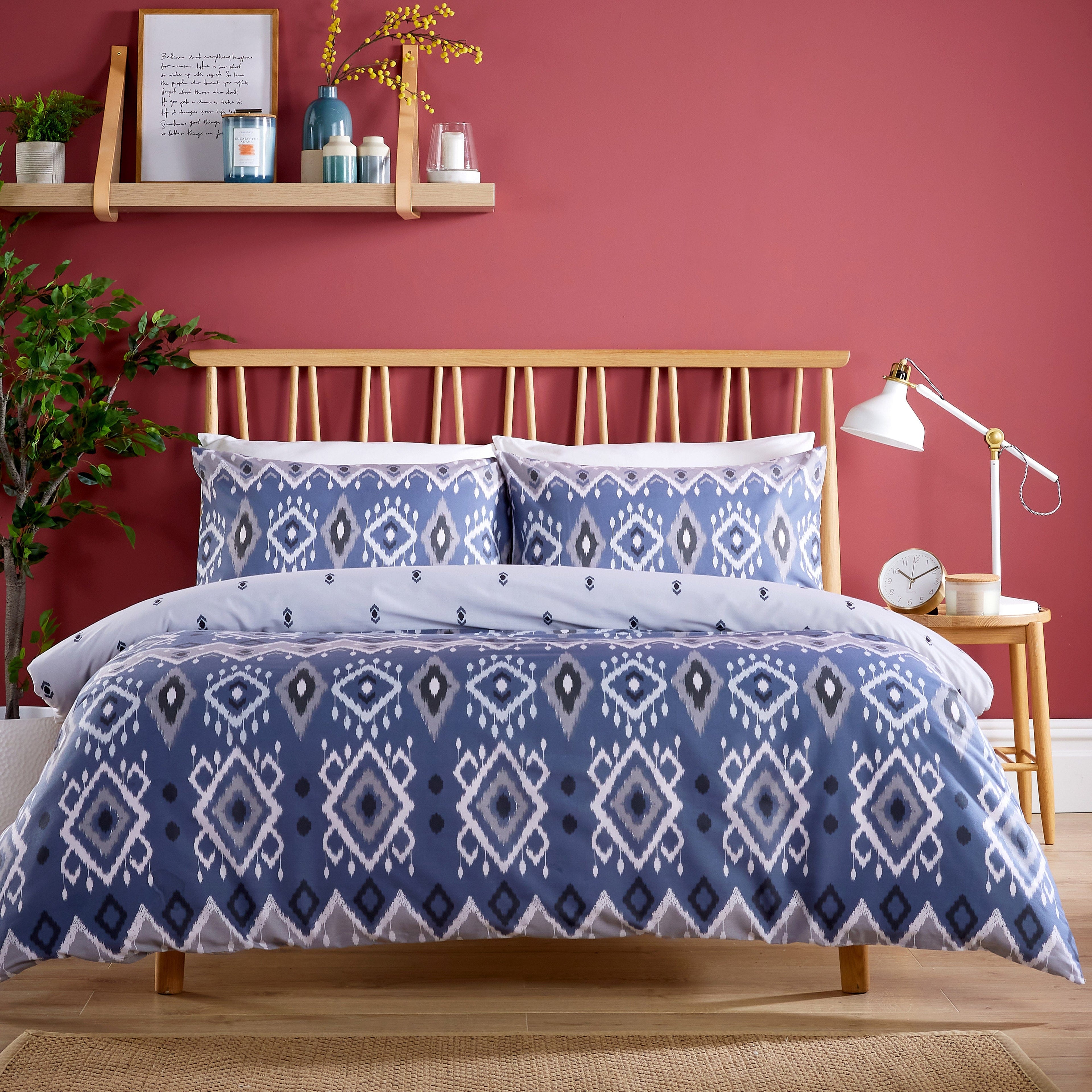 OLIVIA ROCCO Taxila Duvet Cover Set – Reversible Cotton Blend Bedding