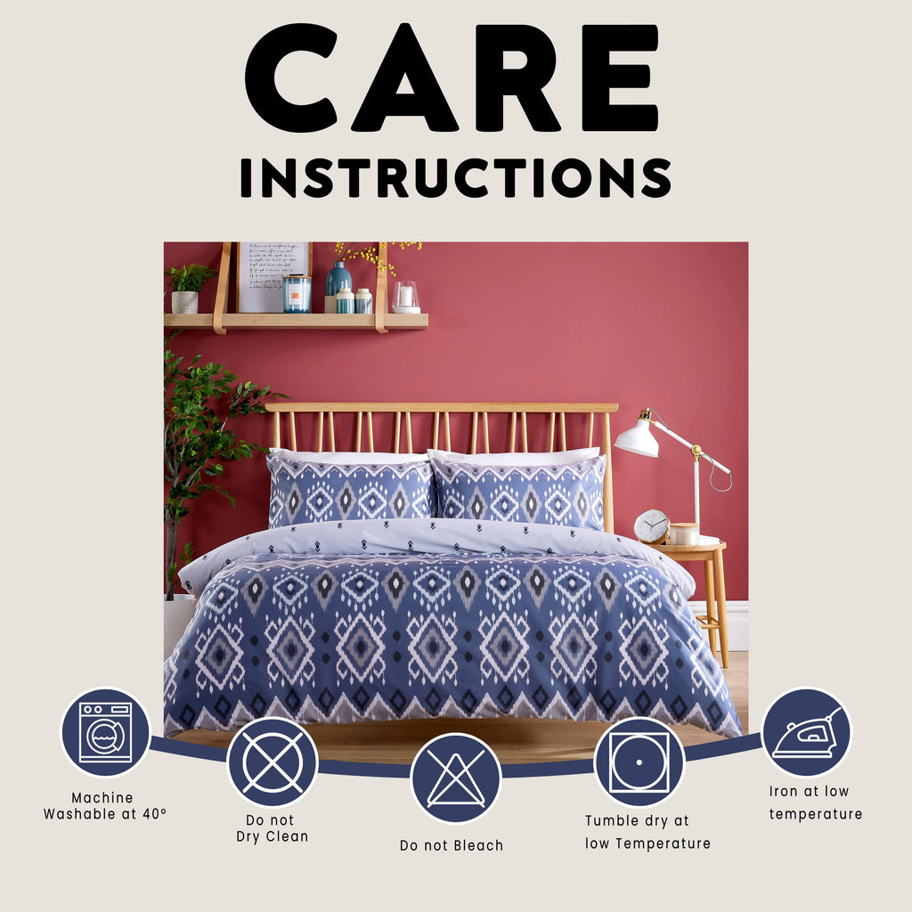 OLIVIA ROCCO Taxila Duvet Cover Set – Reversible Cotton Blend Bedding