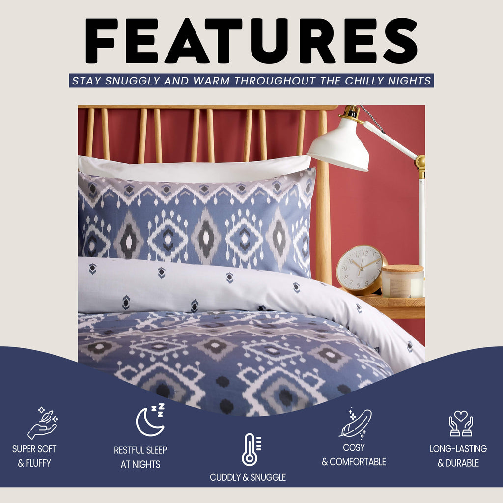 OLIVIA ROCCO Taxila Duvet Cover Set – Reversible Cotton Blend Bedding