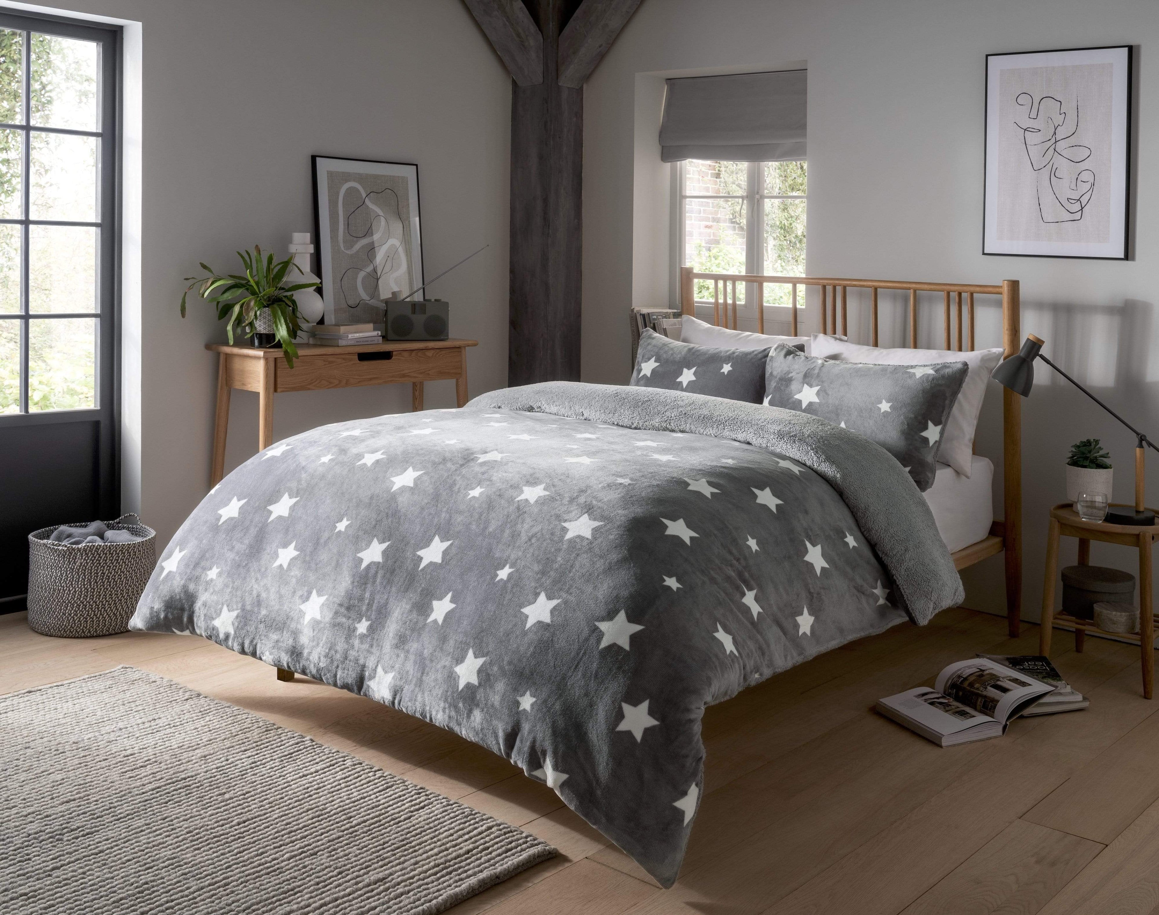 OLIVIA ROCCO Reversible Teddy Duvet Cover Set | Faux Fur Plush Bedding