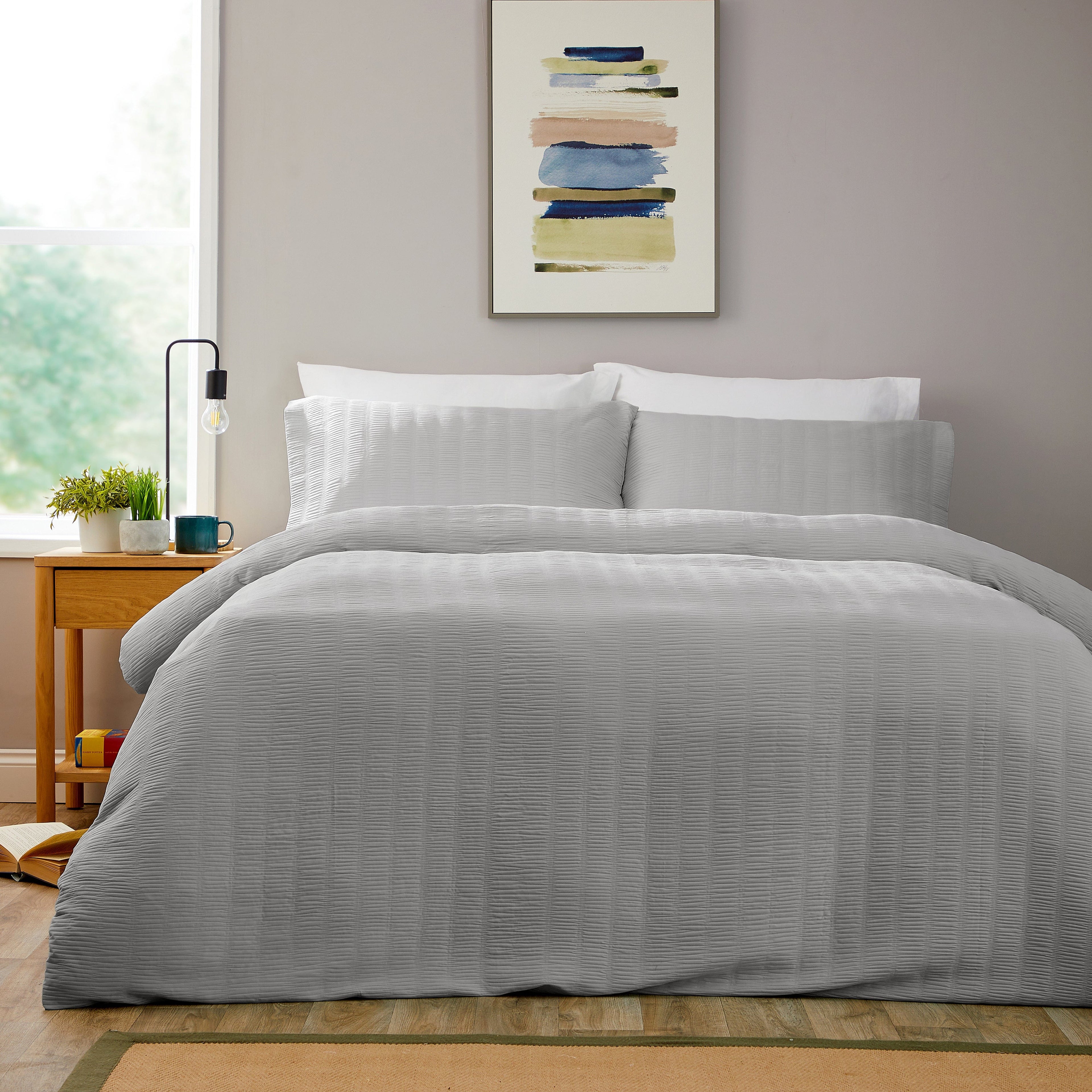 OLIVIA ROCCO Pintuck Ruffle Duvet Cover Set – Pleated Microfibre Bedding