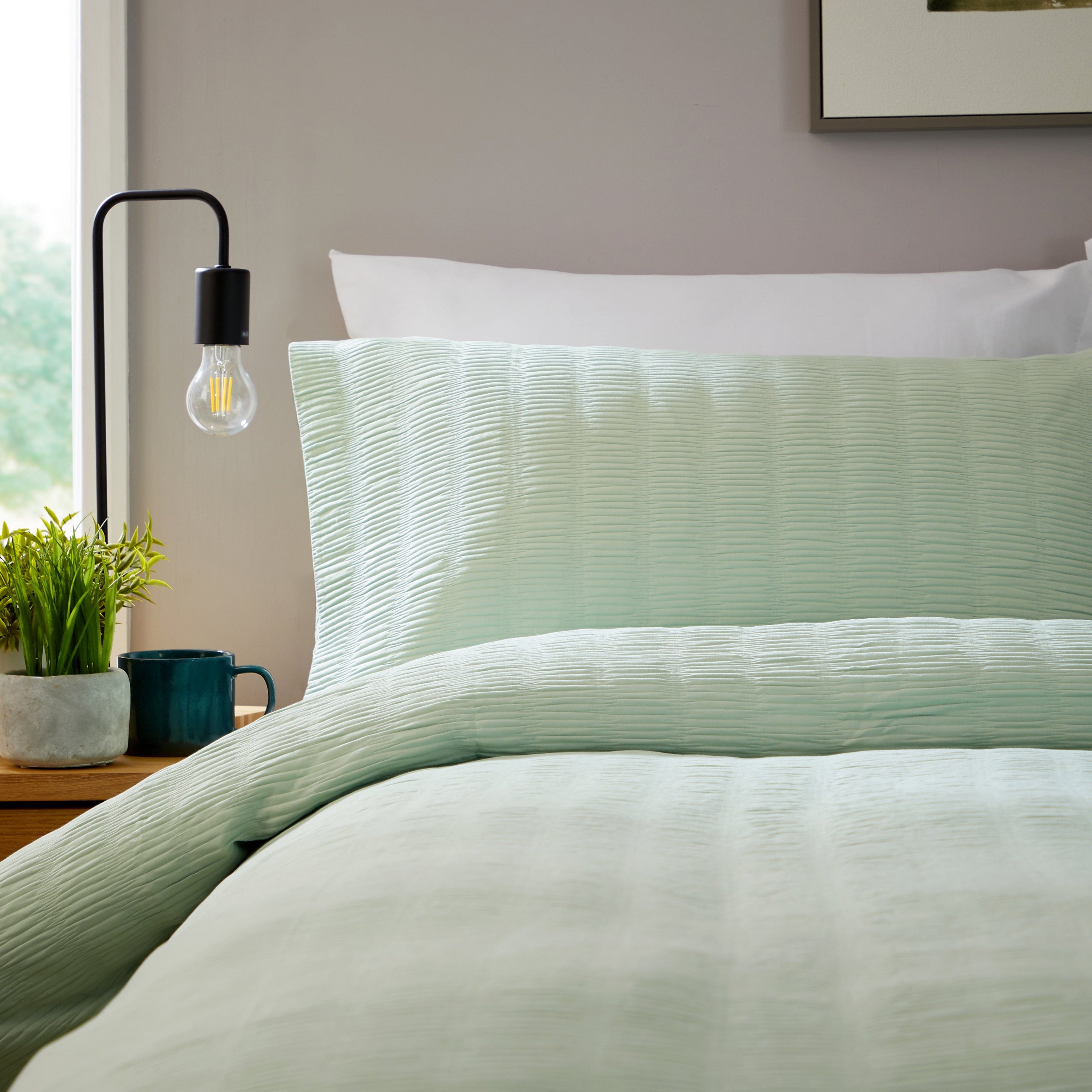 OLIVIA ROCCO Belgravia Sage Green Microfibre Duvet Cover Set | Bedding