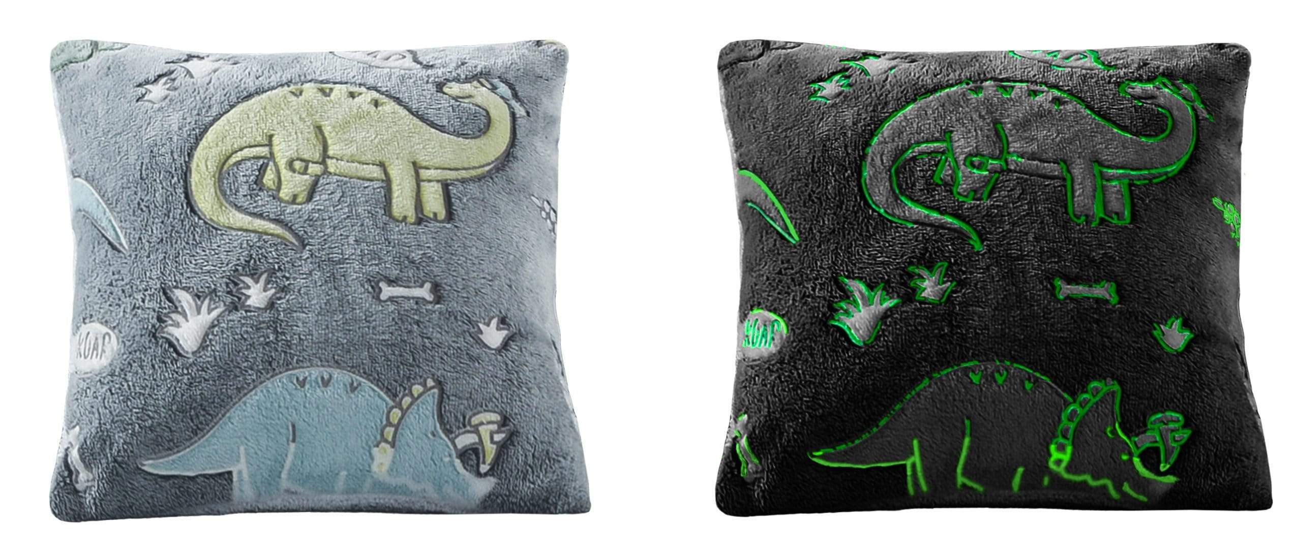 OLIVIA ROCCO Dinosaur Glow In The Dark Teddy Fleece Duvet Set with Cushion
