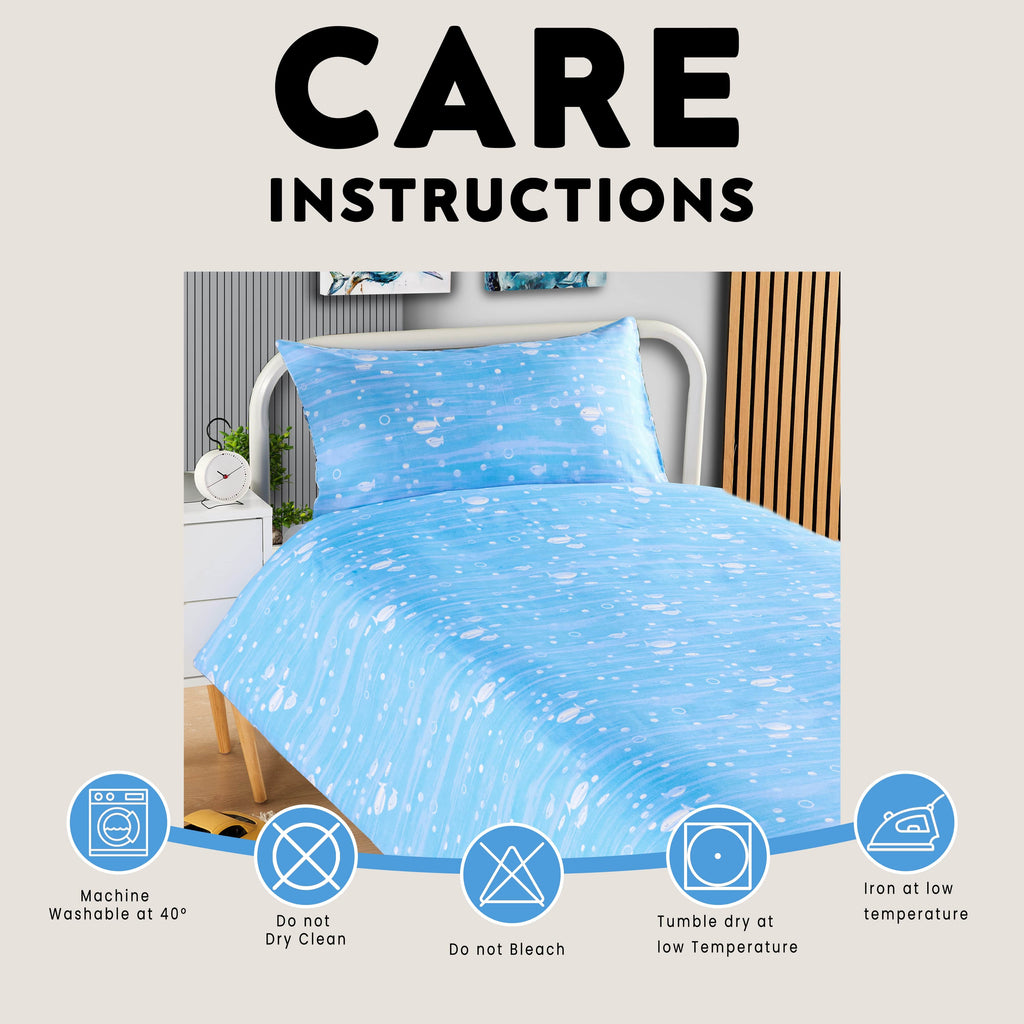 OLIVIA ROCCO Kids Shark & Whale Reversible Cotton Blend Duvet Cover Set