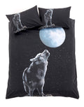 OLIVIA ROCCO Moonlight Wolf 3D Duvet Cover Set – Cotton Rich Bedding