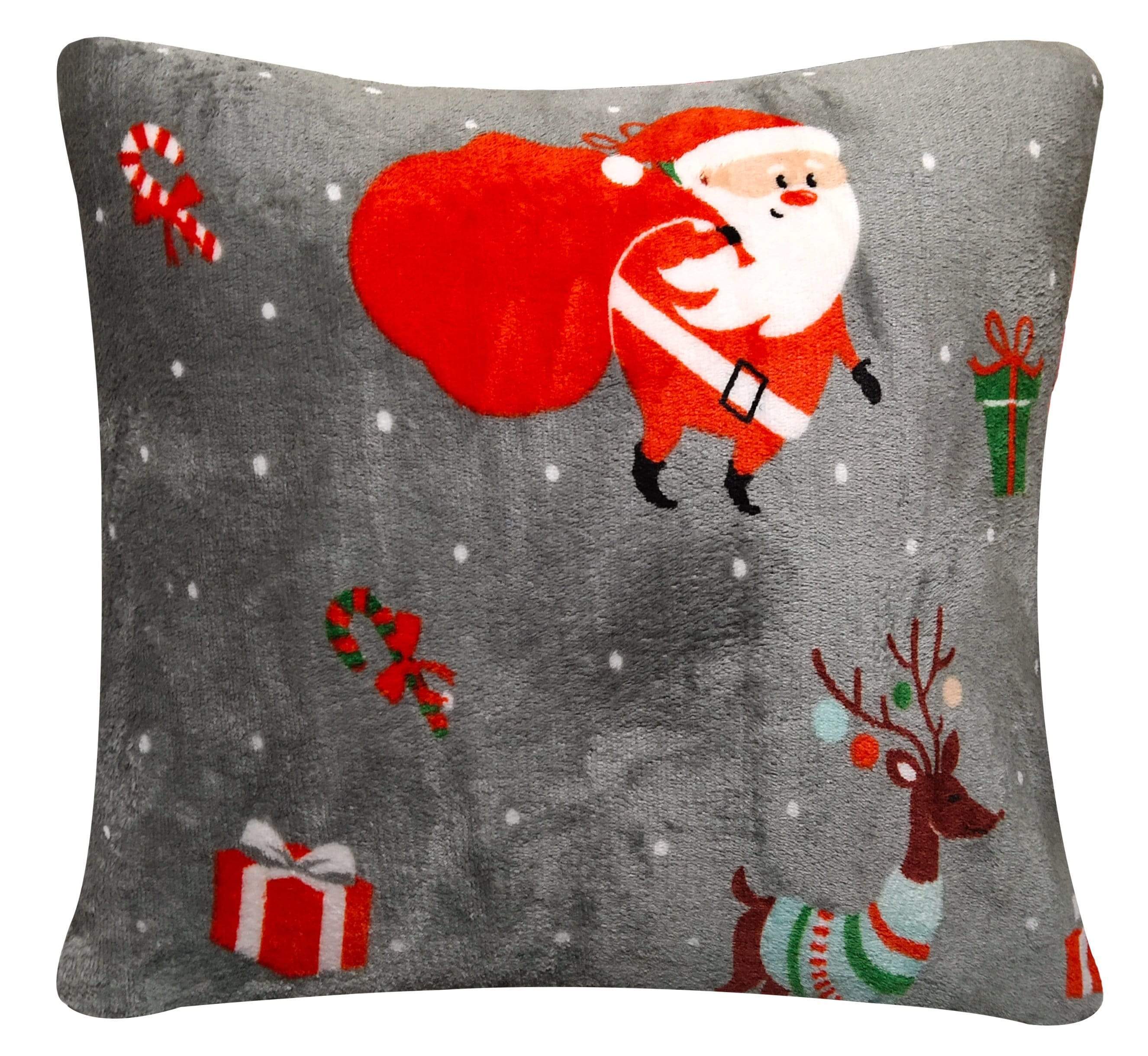 OLIVIA ROCCO Santa Christmas Duvet Set – Reversible Teddy Fleece Bedding