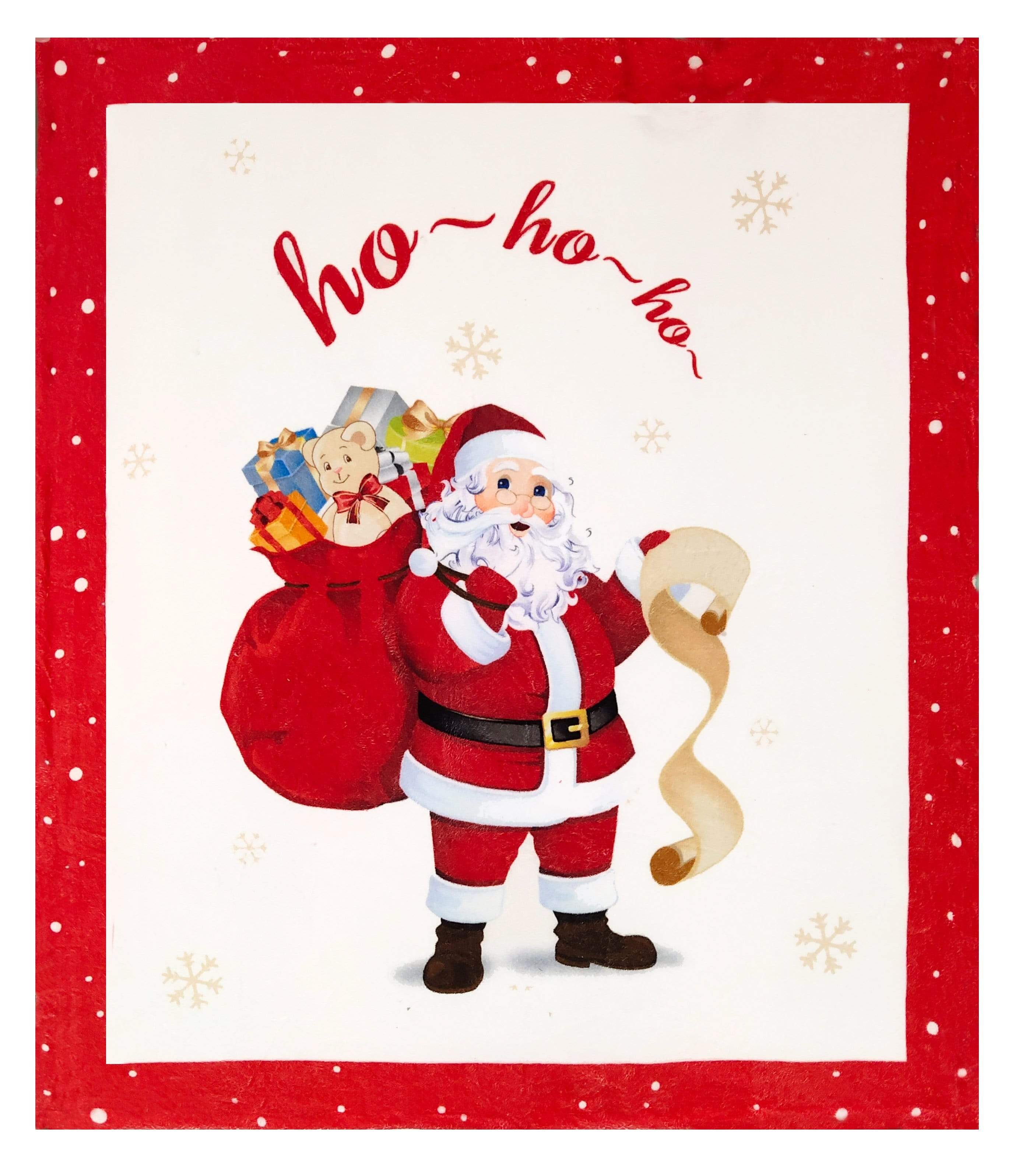 OLIVIA ROCCO Father Christmas Teddy Fleece Duvet Set – Reversible Faux Fur
