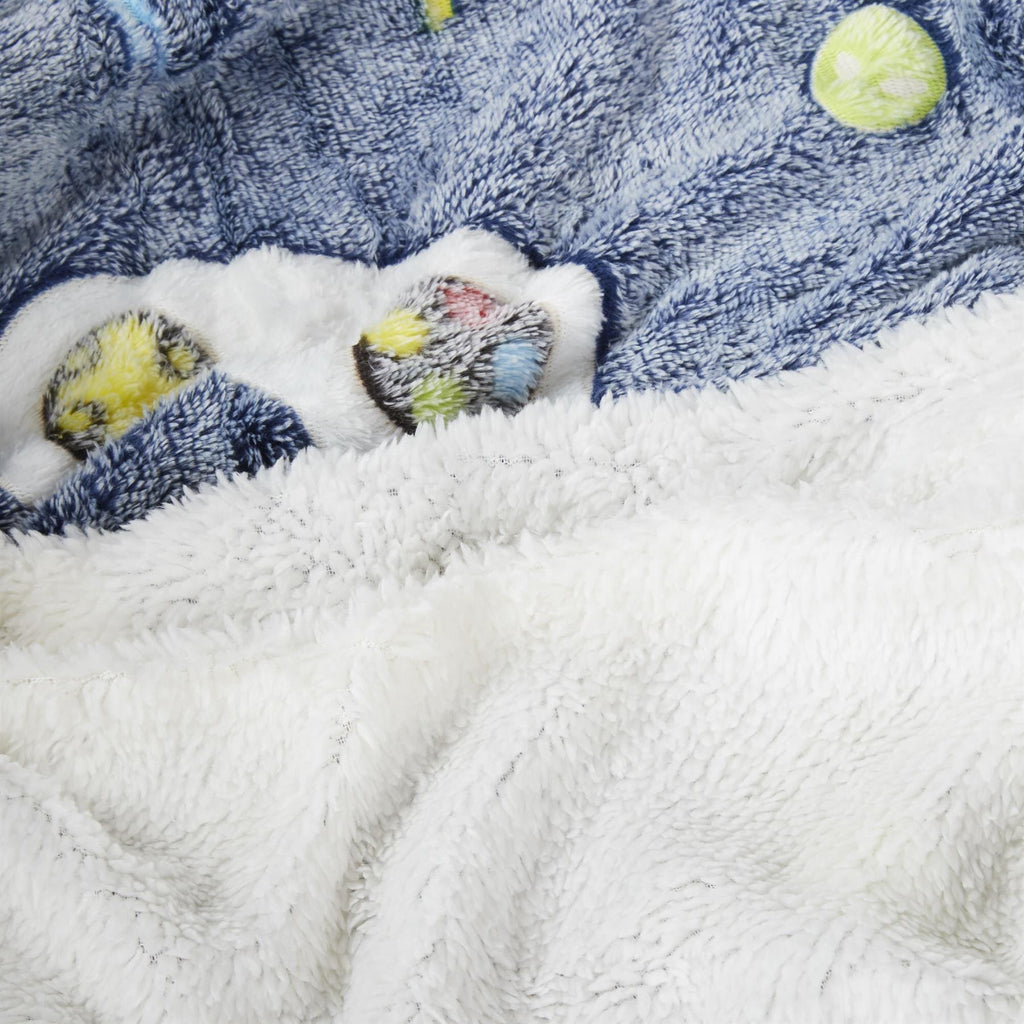 OLIVIA ROCCO Glow In The Dark Teddy Fleece Duvet Set – Kids Winter Bedding