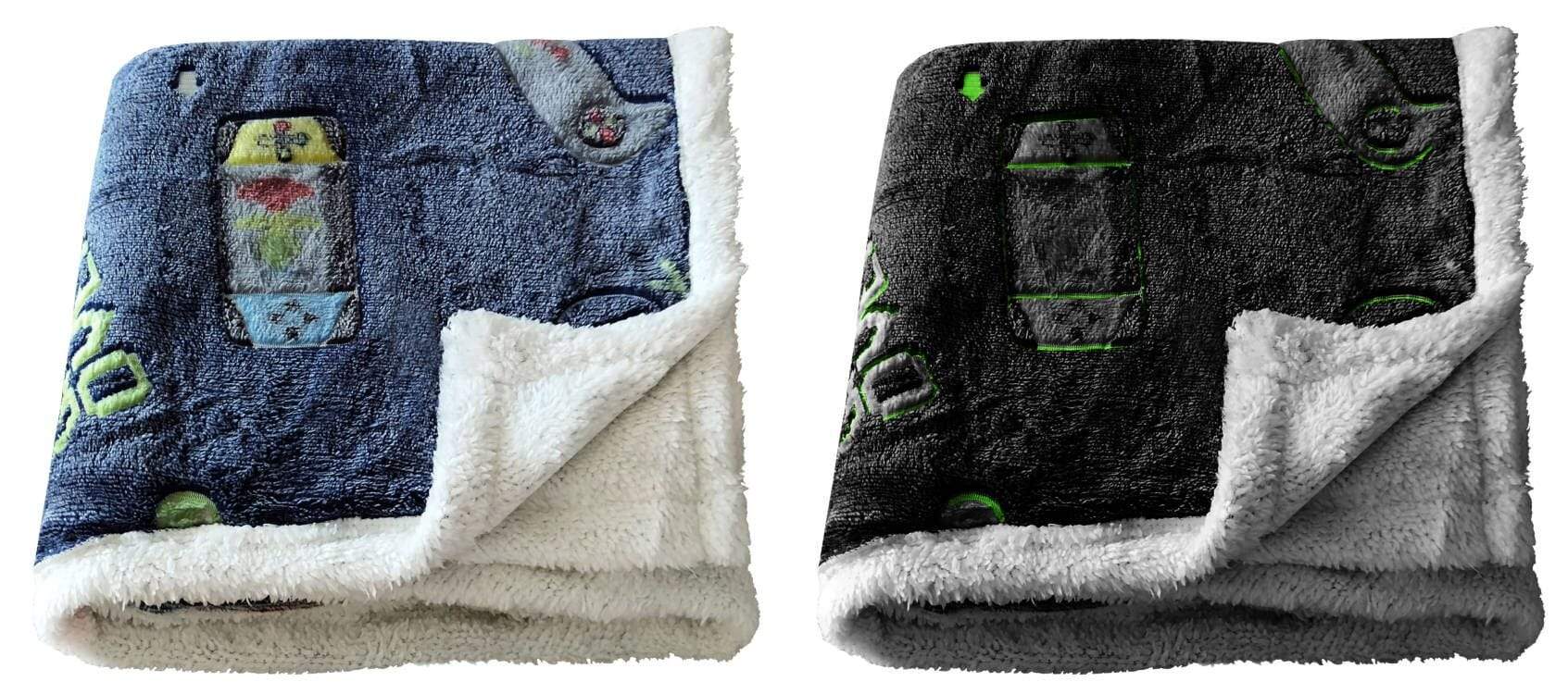 OLIVIA ROCCO Glow In The Dark Teddy Fleece Duvet Set – Kids Winter Bedding