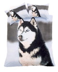 OLIVIA ROCCO Huskey 3D Photo Duvet Set – Cotton-Rich OEKO-TEX Bedding