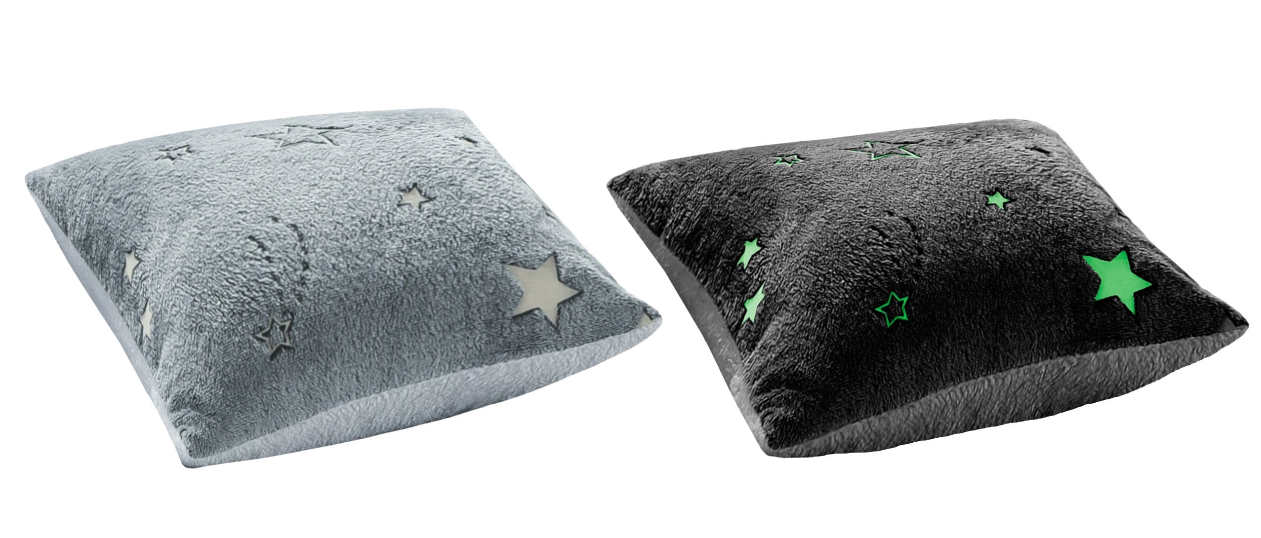 OLIVIA ROCCO Glow In The Dark Teddy Fleece Kids Duvet Set – Grey Stars