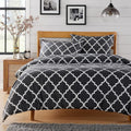 OLIVIA ROCCO Marrakesh Grey Printed Duvet Cover Set | Easy Care Bedding