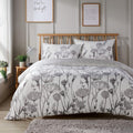 OLIVIA ROCCO Meadow Grey Reversible Duvet Cover Set | Easy Care Bedding