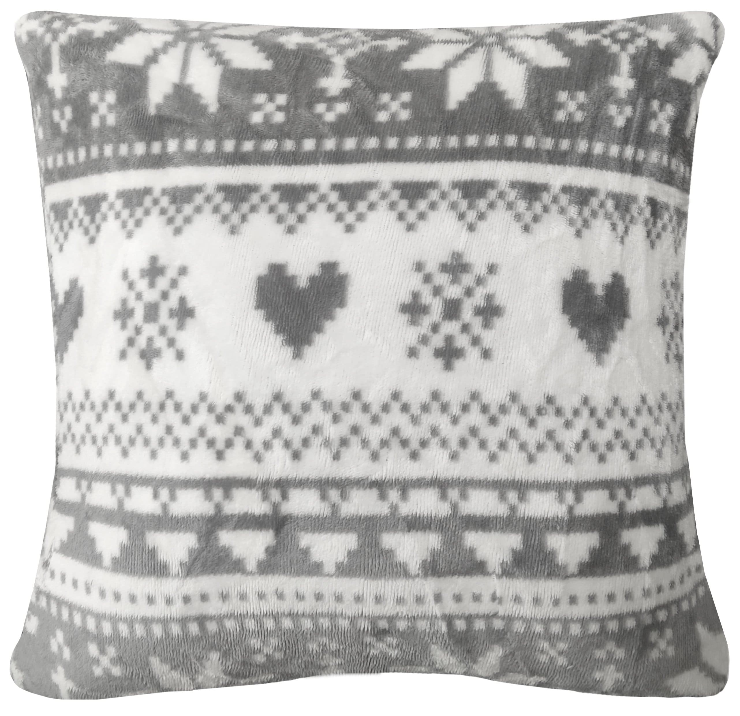 OLIVIA ROCCO Nordic Fair Isle Teddy Fleece Reversible Duvet Bedding Set