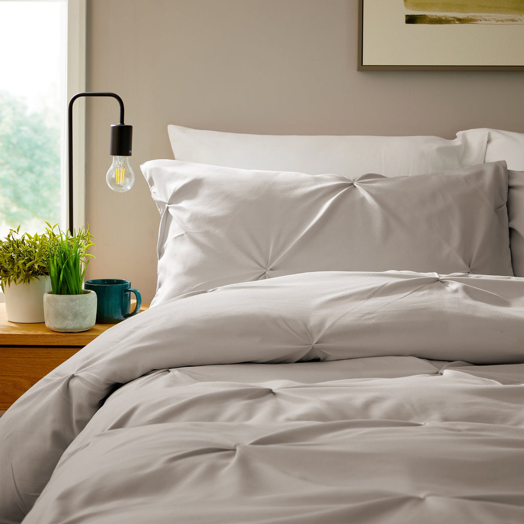 OLIVIA ROCCO Pintuck Microfibre Duvet Cover Set | Breathable Bedding