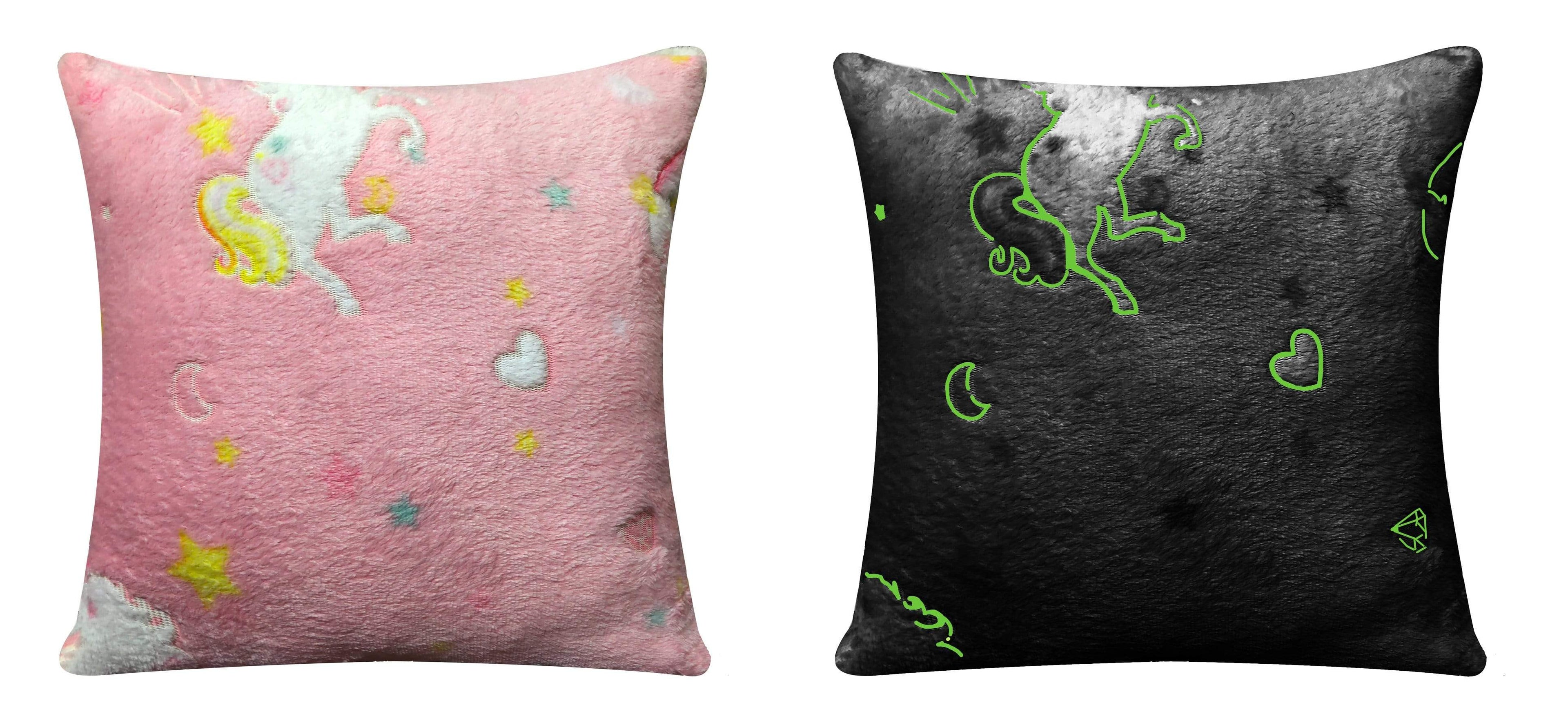 OLIVIA ROCCO Rainbow Unicorn Glow In The Dark Teddy Fleece Kids Duvet Set