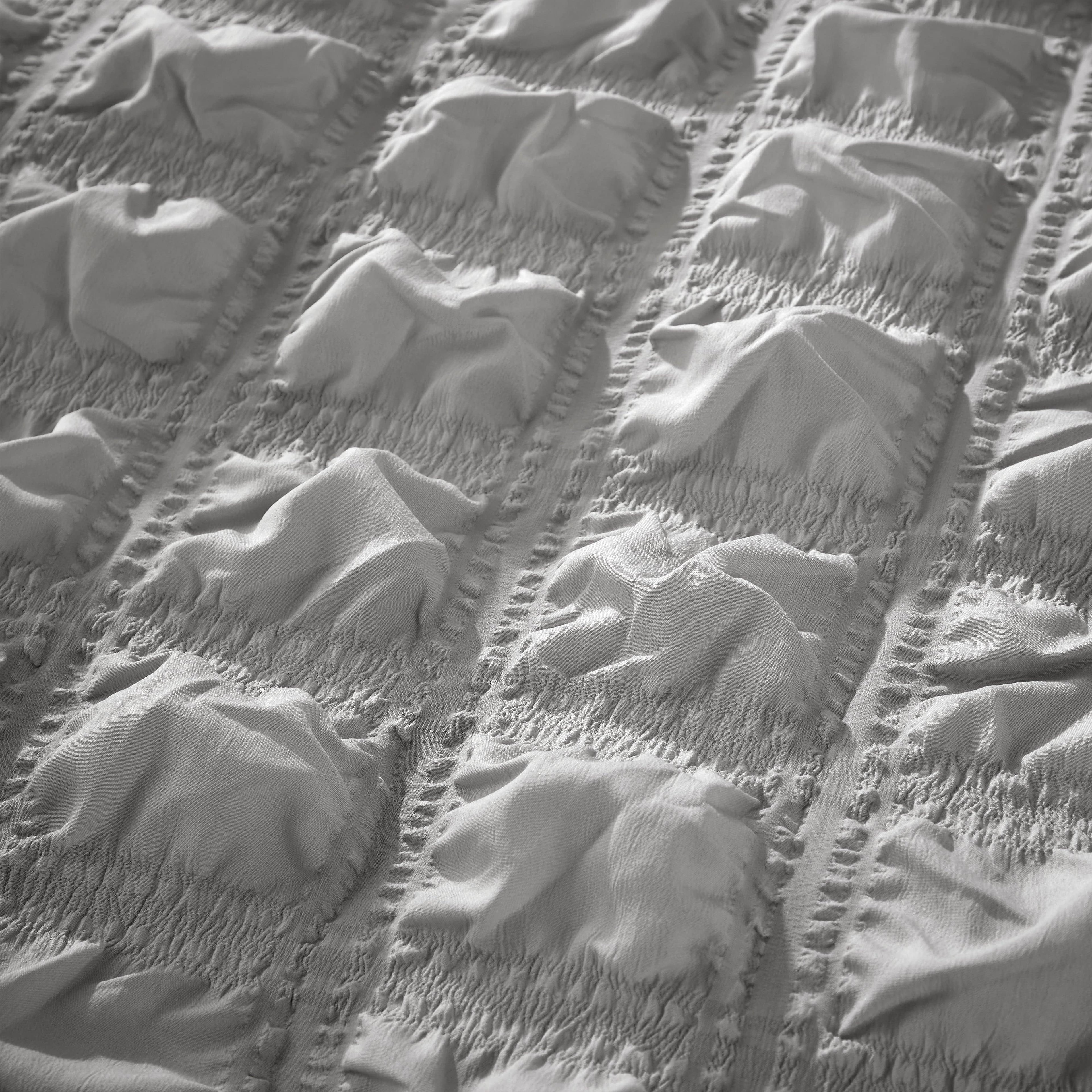 OLIVIA ROCCO Soho Grey Quilted Microfibre Duvet Cover Set – Bed Linen