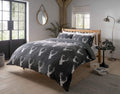 OLIVIA ROCCO Stag Teddy Reversible Duvet Set – Charcoal Faux Fur Bedding