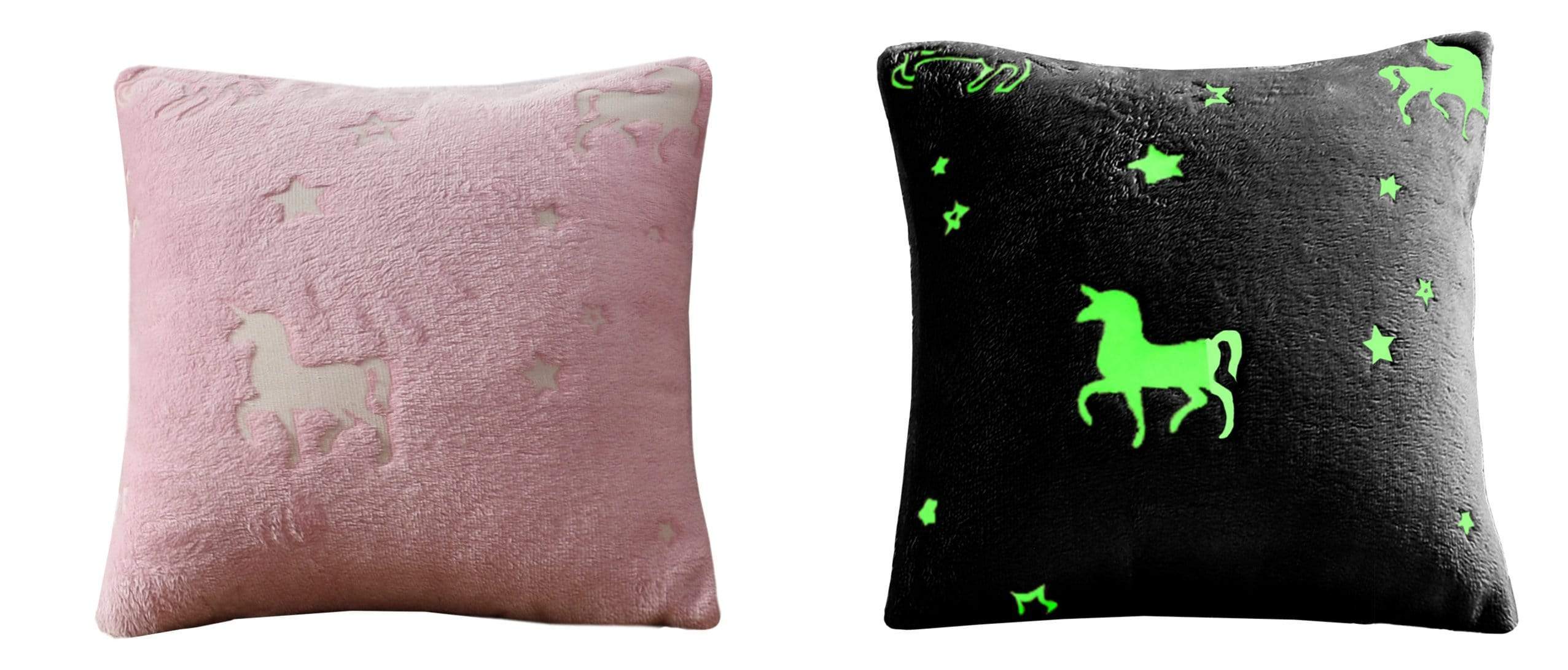 OLIVIA ROCCO Glow In The Dark Unicorn Teddy Fleece Duvet Set – Pink