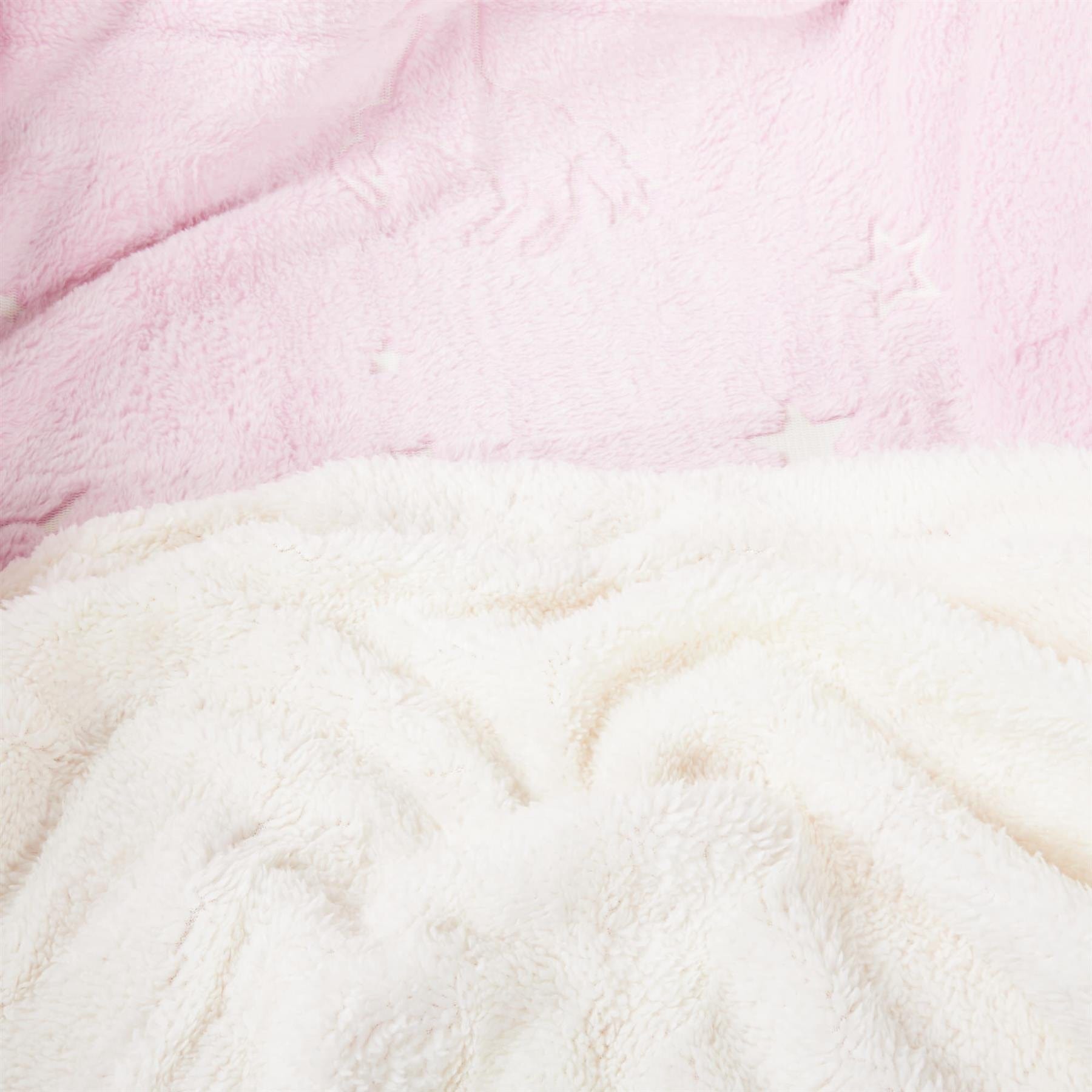 OLIVIA ROCCO Glow In The Dark Unicorn Teddy Fleece Duvet Set – Pink