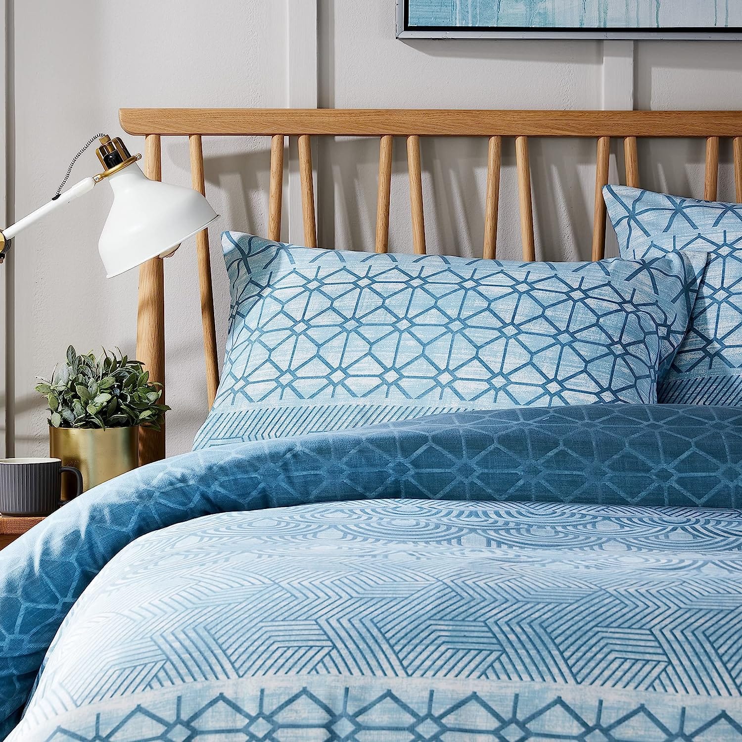 OLIVIA ROCCO Versailles Teal Duvet Cover Set – Printed Polyester Bedding