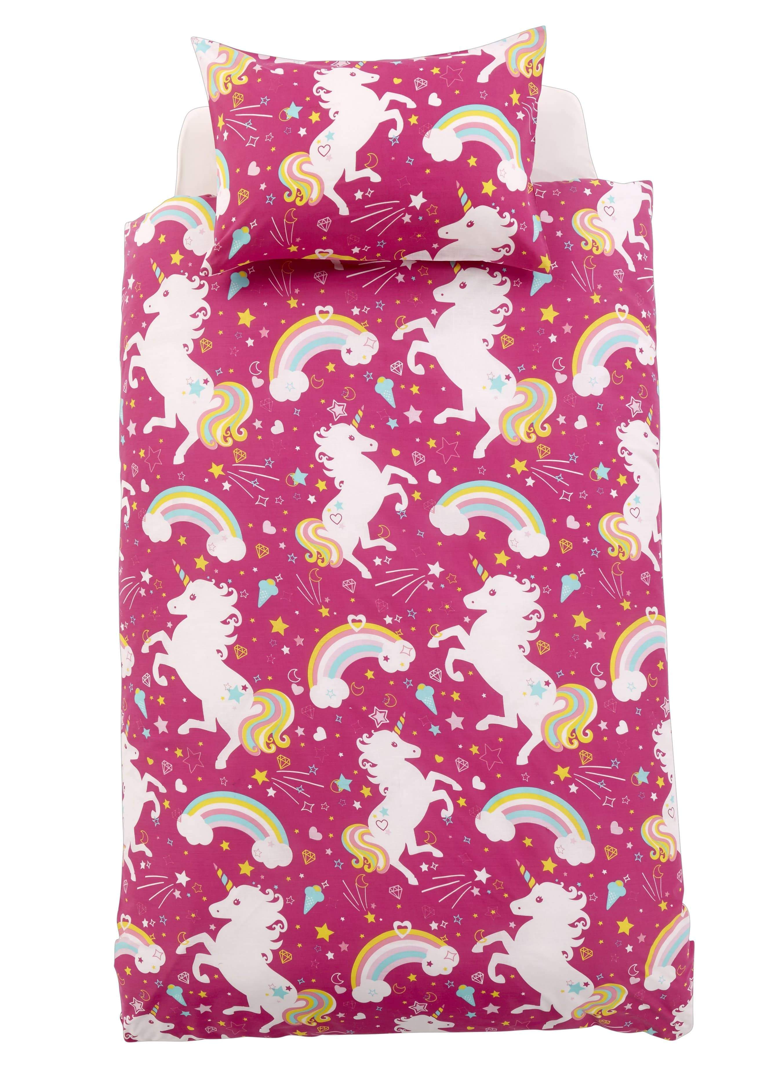 OLIVIA ROCCO Unicorn Kids Duvet Cover Set – Cotton-Rich OEKO-TEX Bedding
