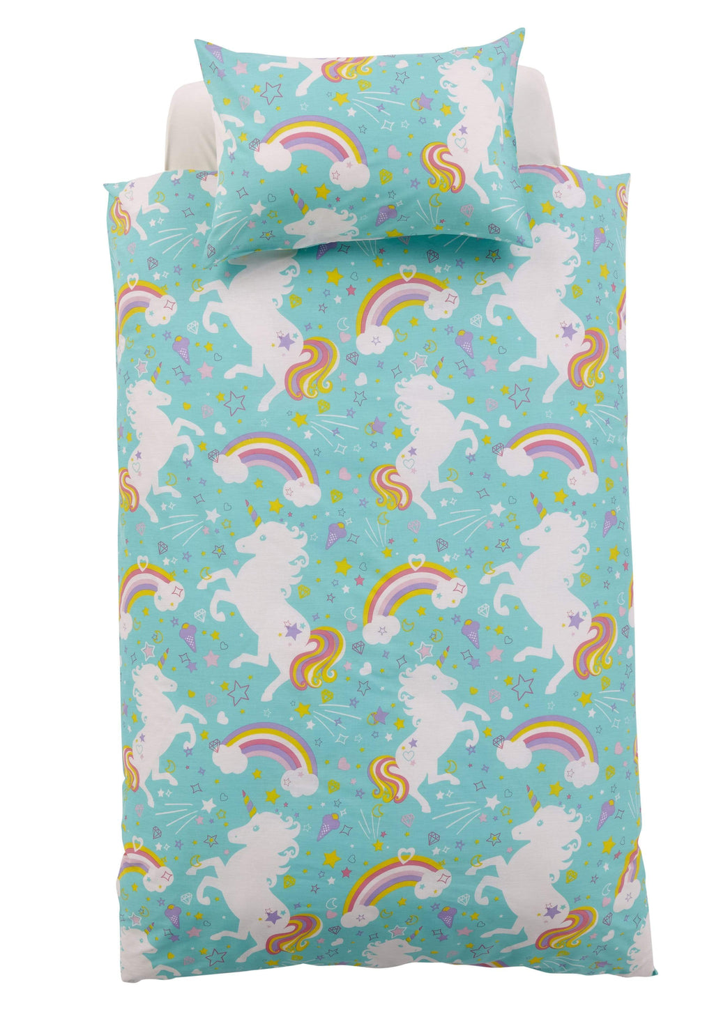 OLIVIA ROCCO Unicorn Kids Duvet Cover Set – Cotton-Rich OEKO-TEX Bedding