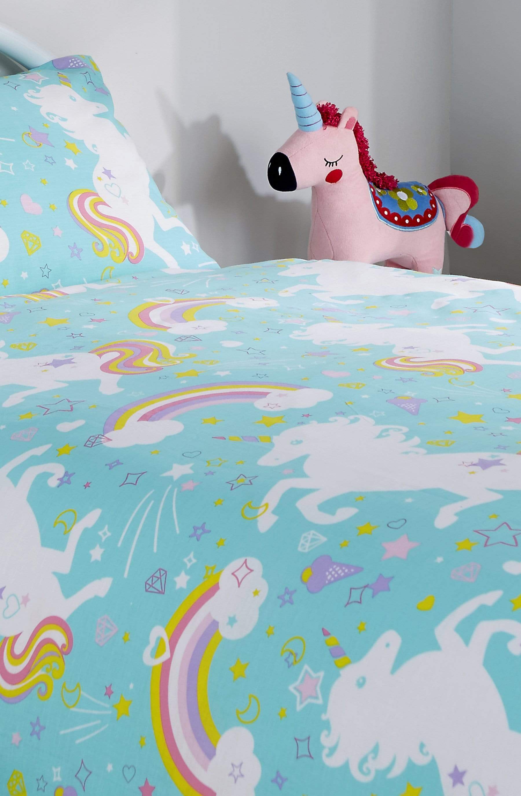 OLIVIA ROCCO Unicorn Kids Duvet Cover Set – Cotton-Rich OEKO-TEX Bedding