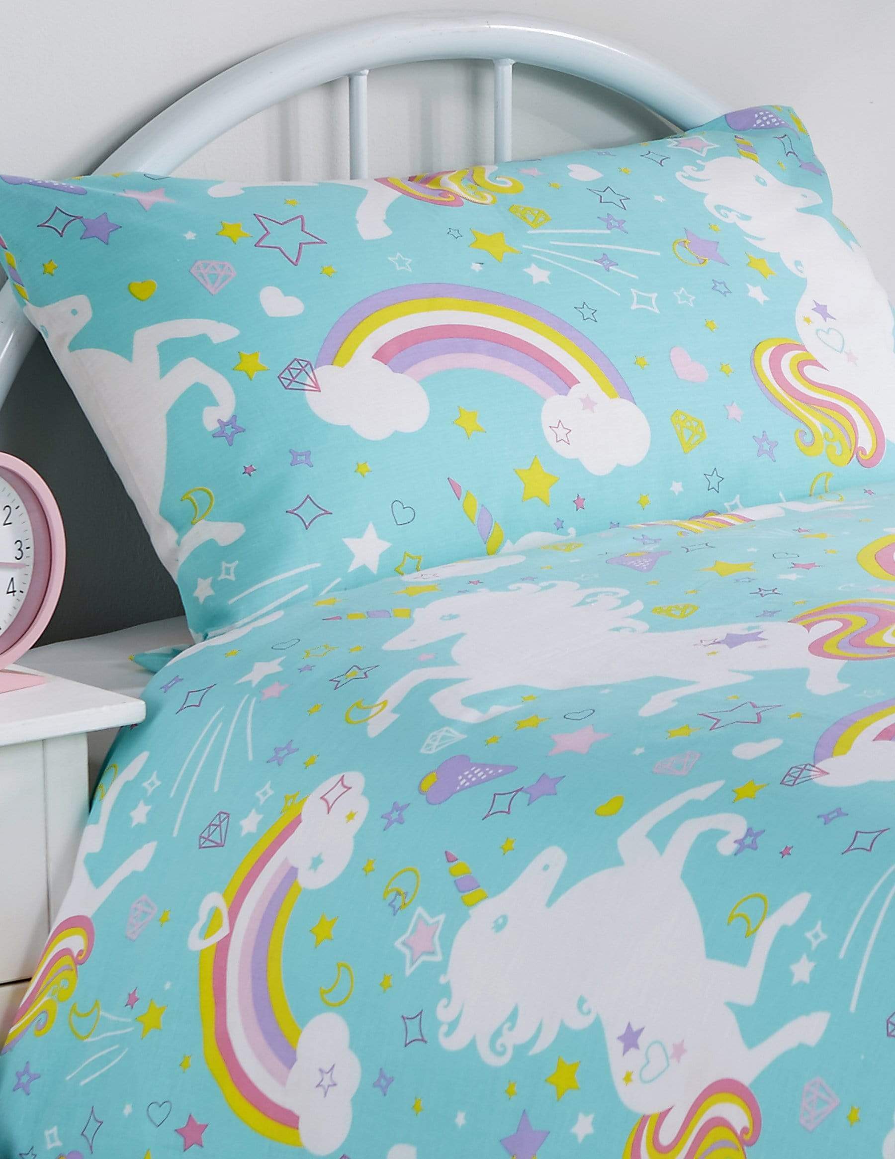 OLIVIA ROCCO Unicorn Kids Duvet Cover Set – Cotton-Rich OEKO-TEX Bedding