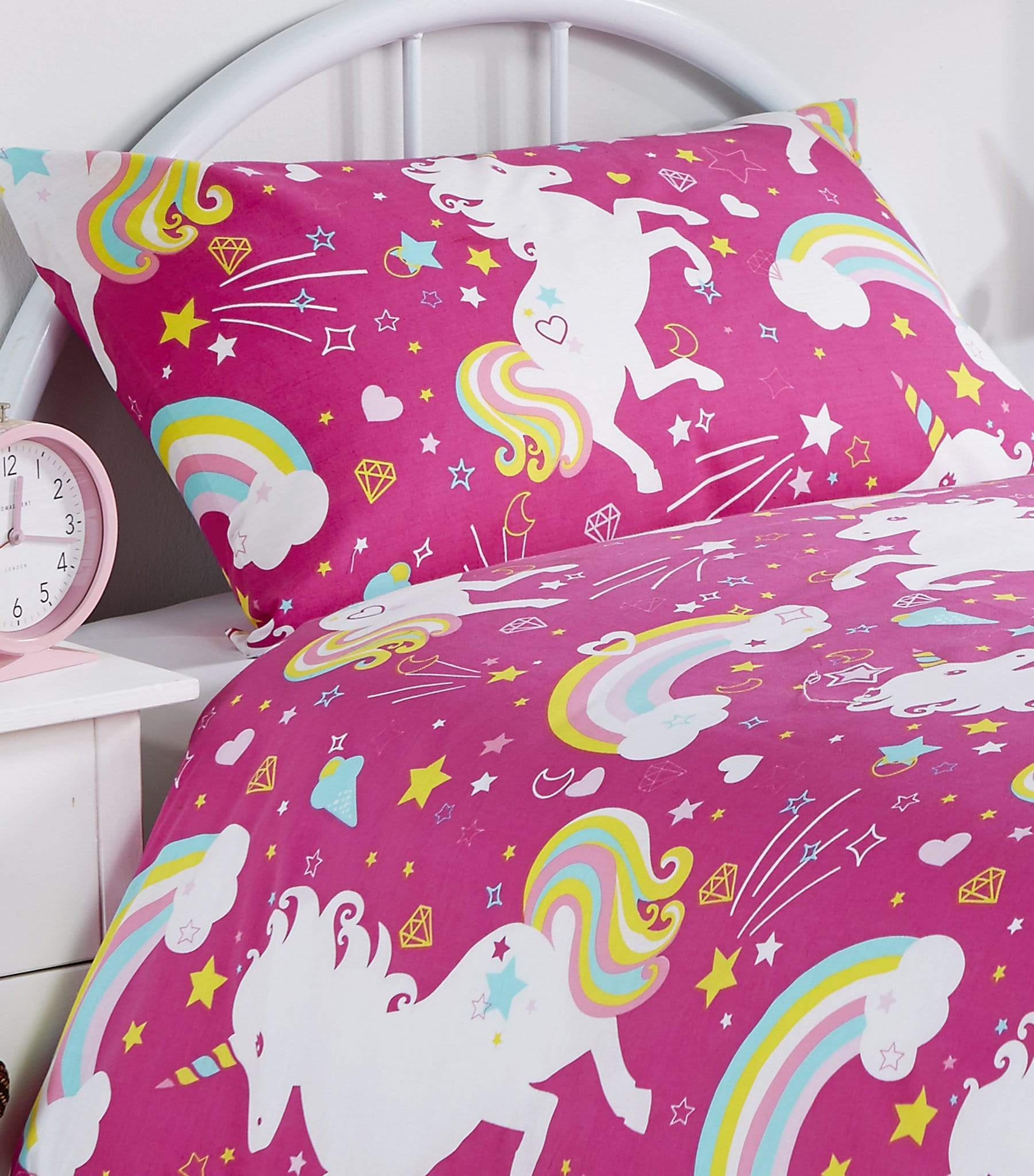 OLIVIA ROCCO Unicorn Kids Duvet Cover Set – Cotton-Rich OEKO-TEX Bedding