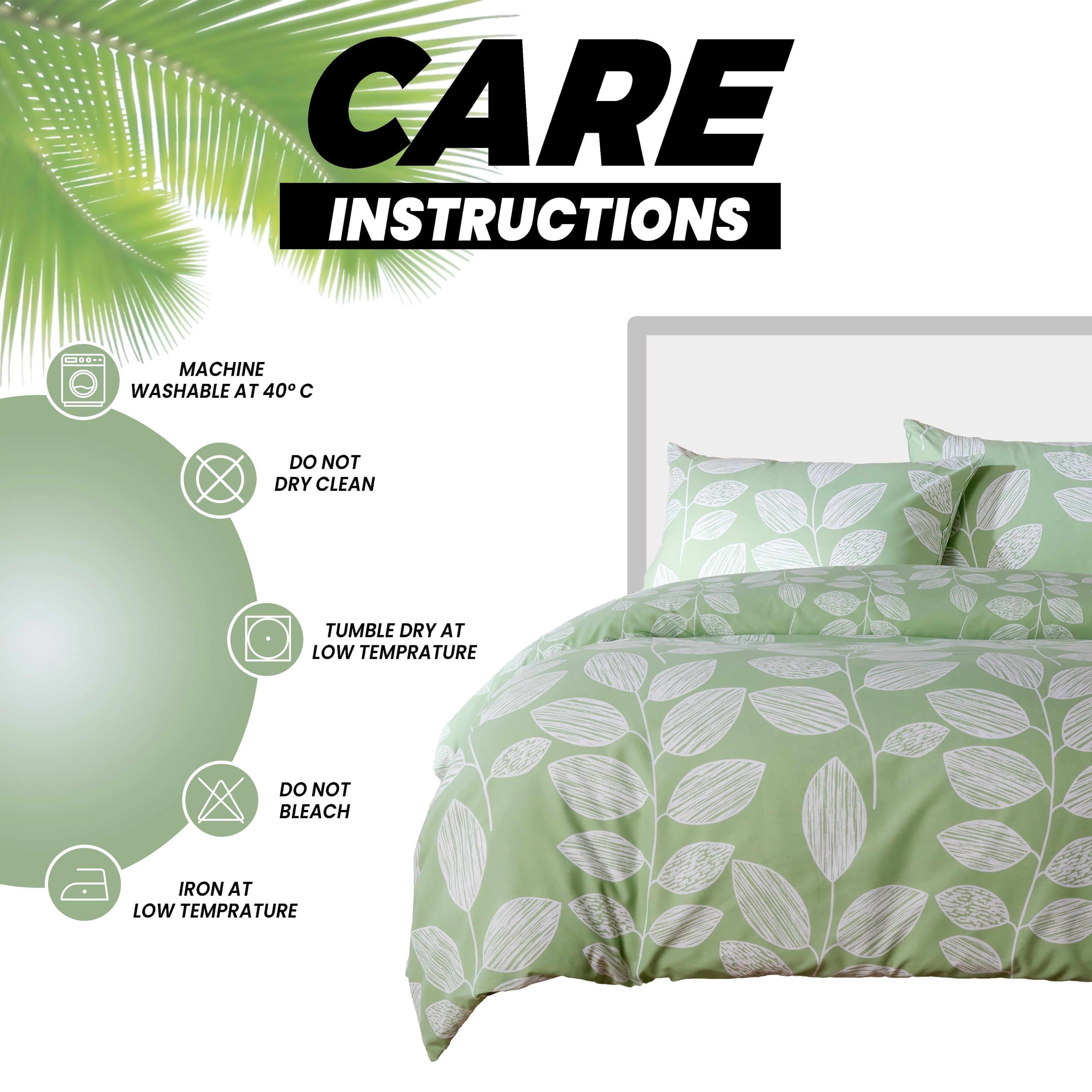 OLIVIA ROCCO Leaf Print Reversible Cotton Rich Duvet Cover Set | Black & Gray