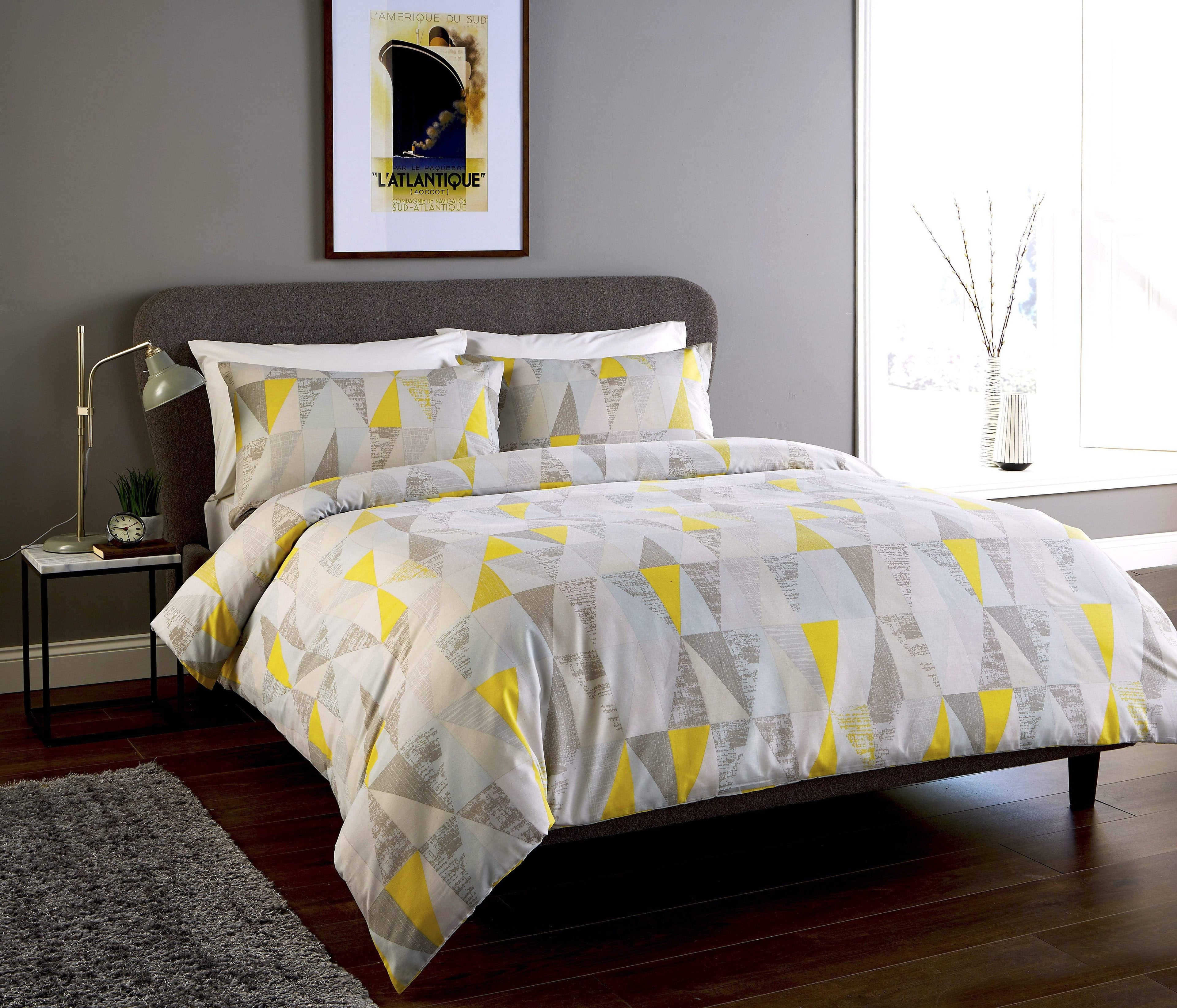 OLIVIA ROCCO Geometric Cotton Rich Duvet Set – Soft Easy Care Bedding