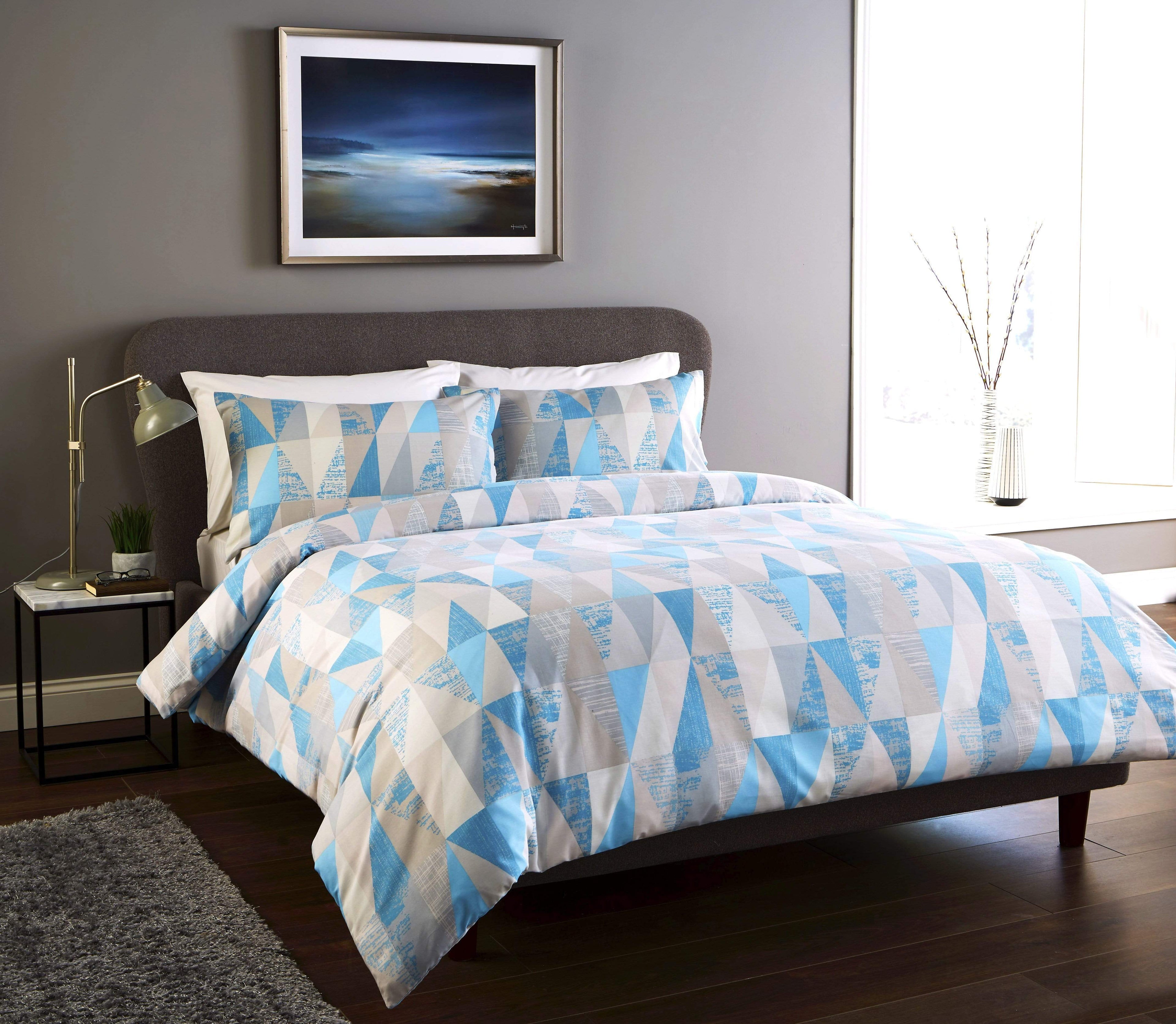 OLIVIA ROCCO Geometric Cotton Rich Duvet Set – Soft Easy Care Bedding