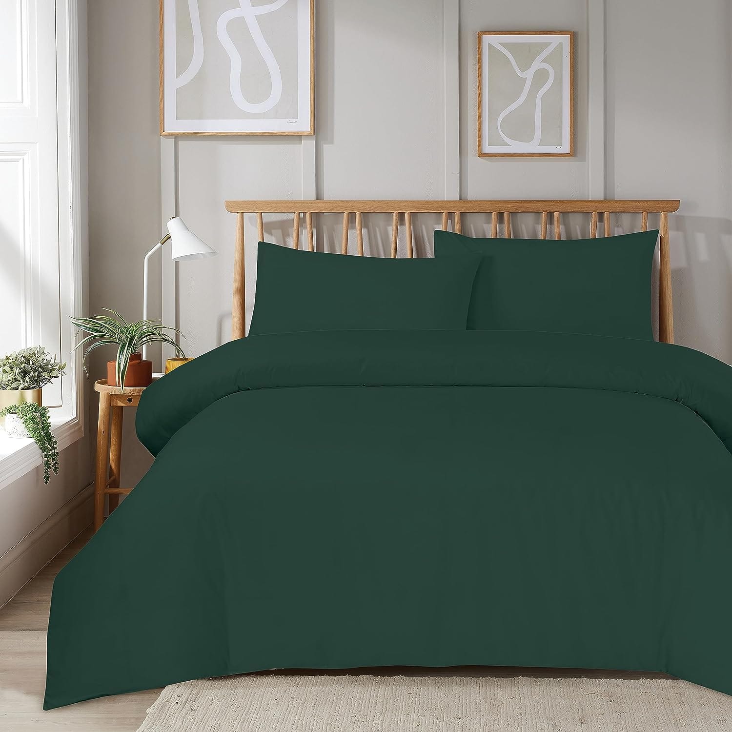 OLIVIA ROCCO Plain Duvet Set – Super Soft Bed Linen with Zipper Closure