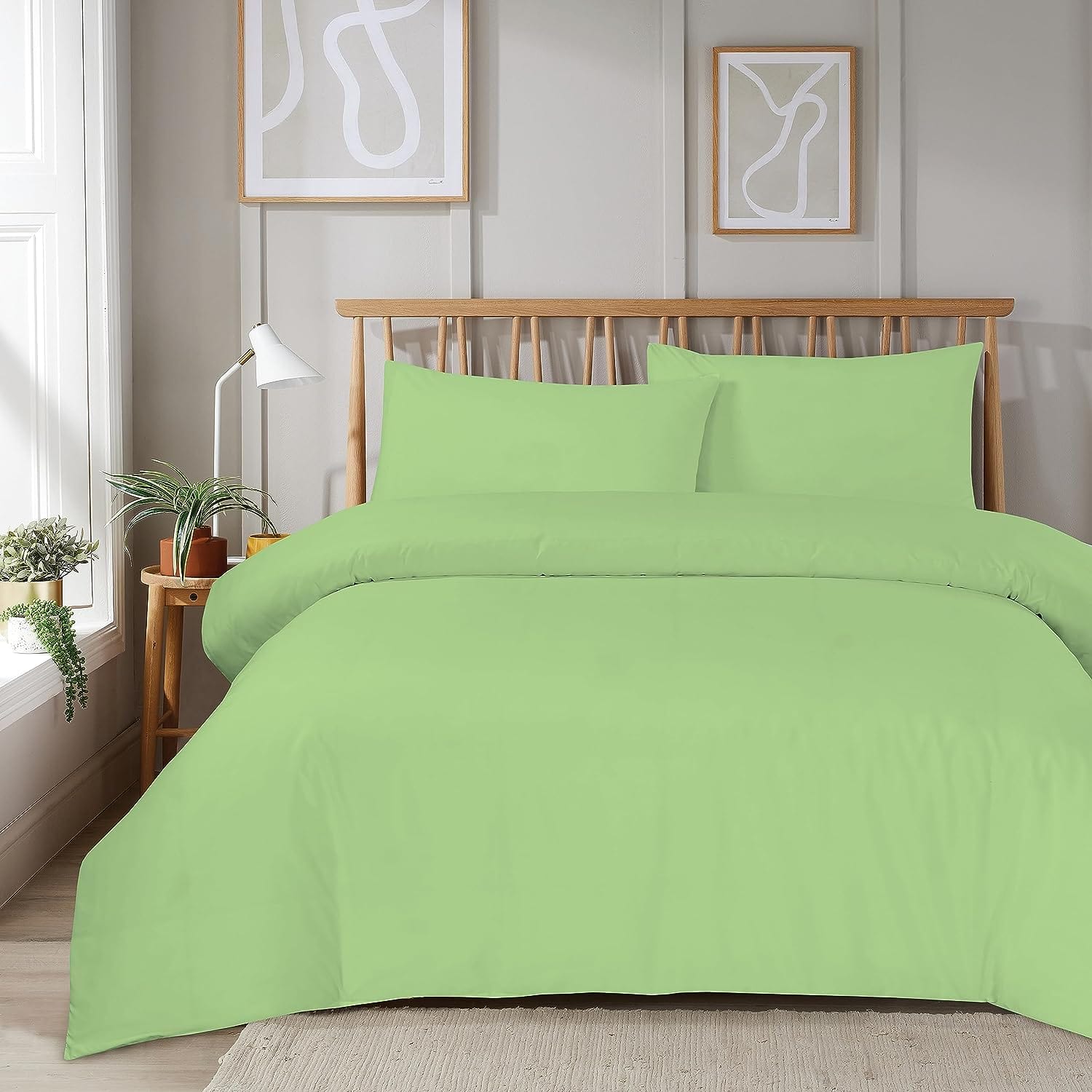 OLIVIA ROCCO Plain Duvet Set – Super Soft Bed Linen with Zipper Closure
