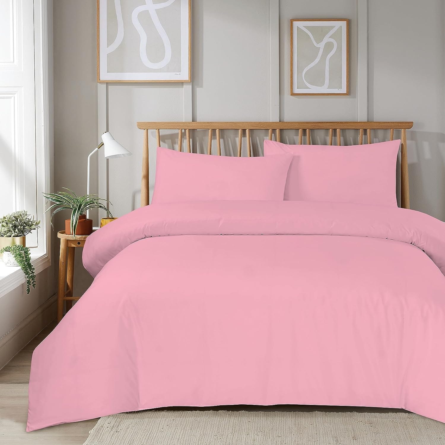 OLIVIA ROCCO Plain Duvet Set – Super Soft Bed Linen with Zipper Closure