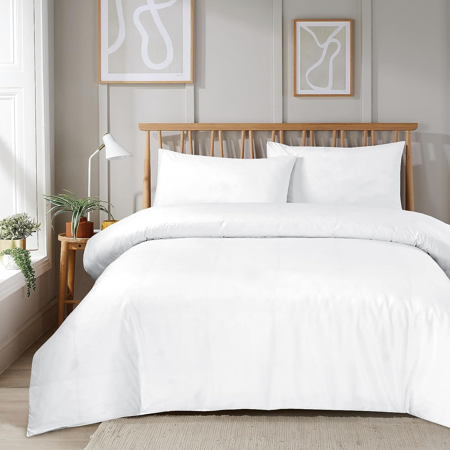 OLIVIA ROCCO Plain Duvet Set – Super Soft Bed Linen with Zipper Closure
