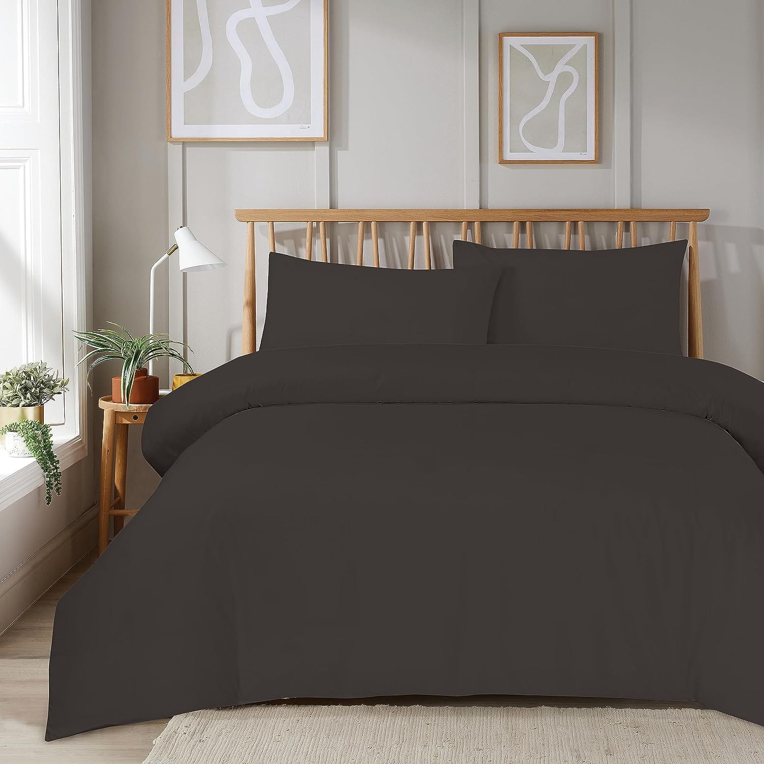 OLIVIA ROCCO Plain Duvet Set – Super Soft Bed Linen with Zipper Closure