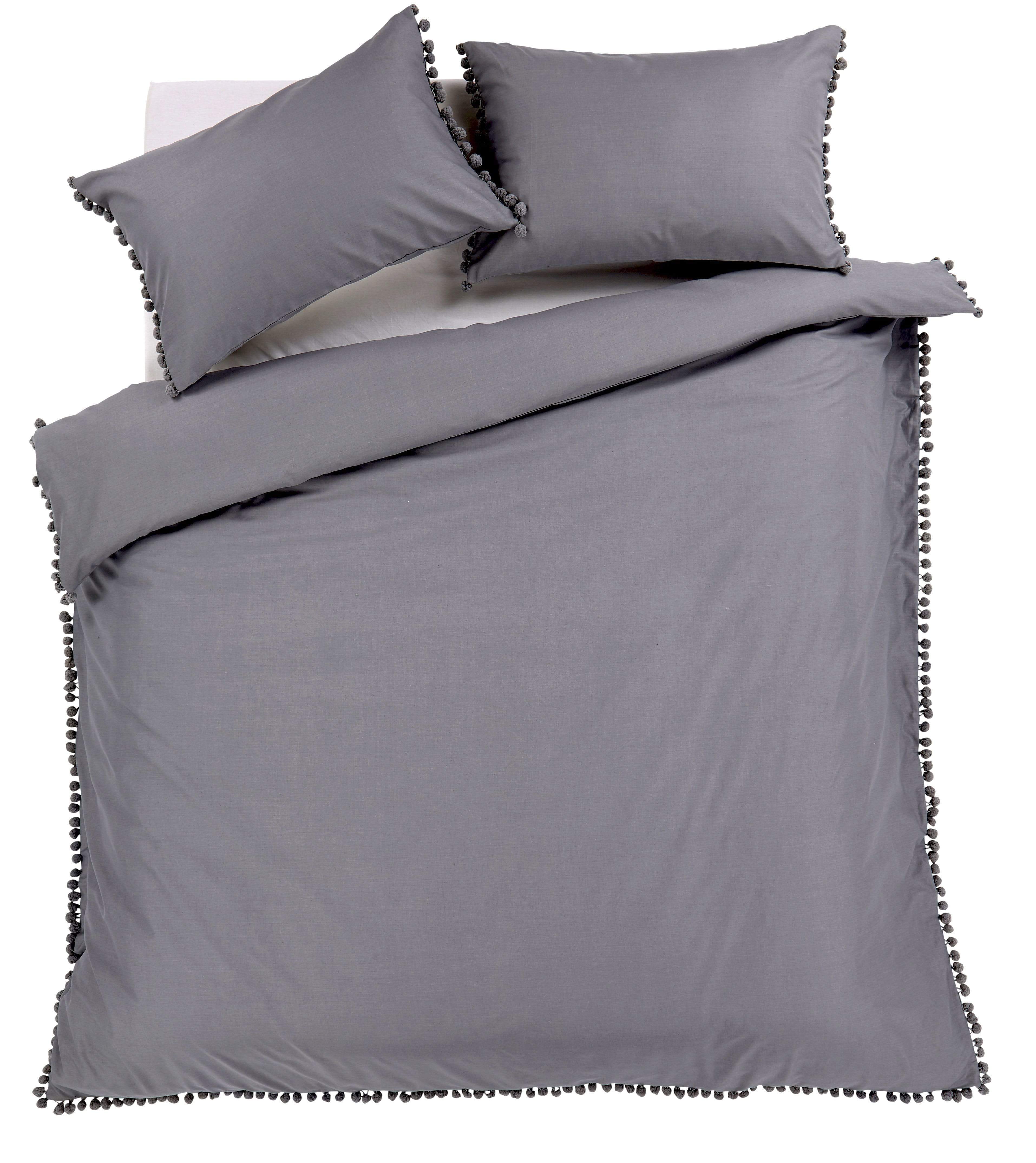 OLIVIA ROCCO Pom Pom Duvet Set – Hand Stitched Cotton Rich Bedding