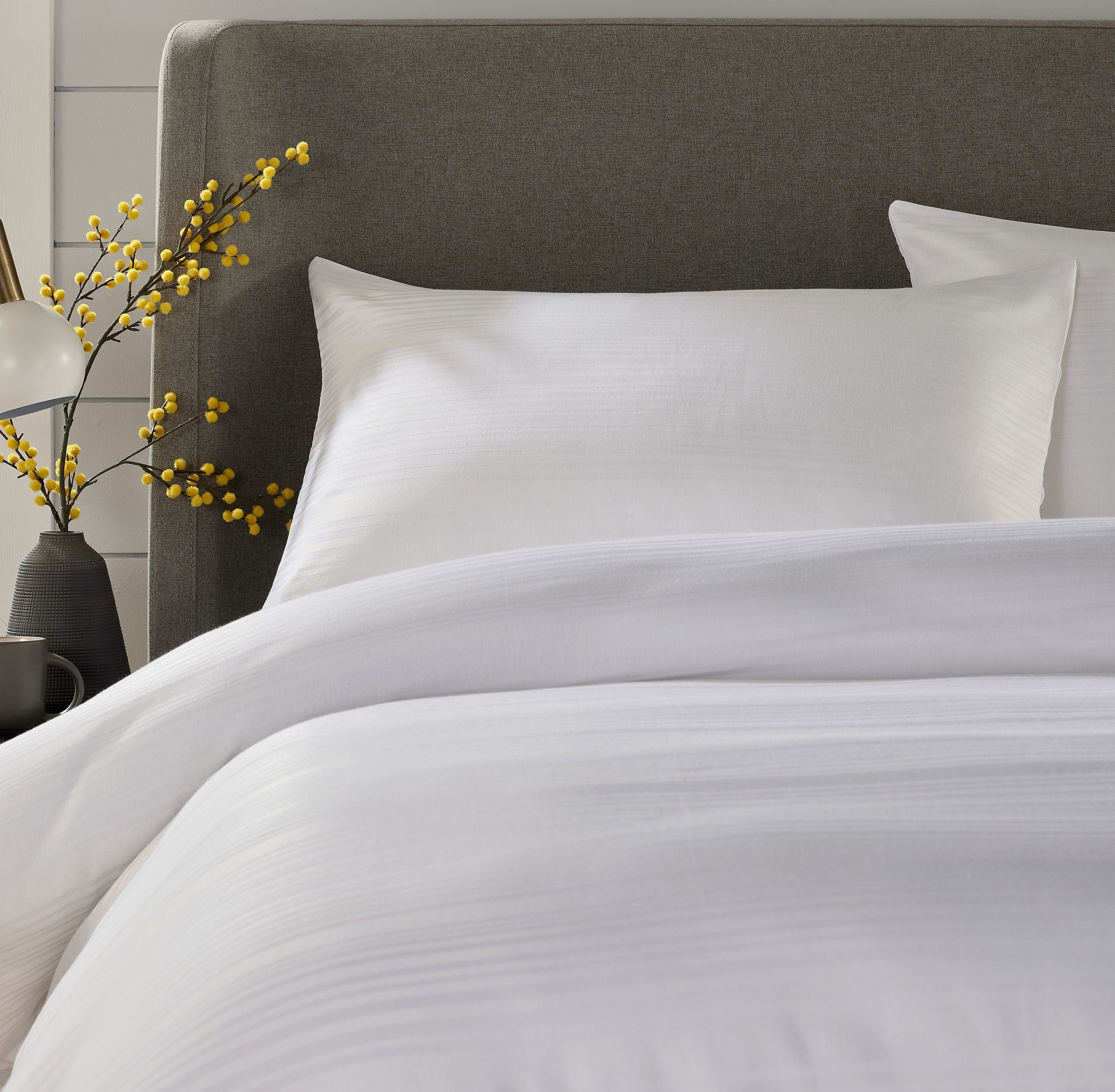 OLIVIA ROCCO Stripe Jacquard Duvet Cover Set | Reversible Cotton Blend
