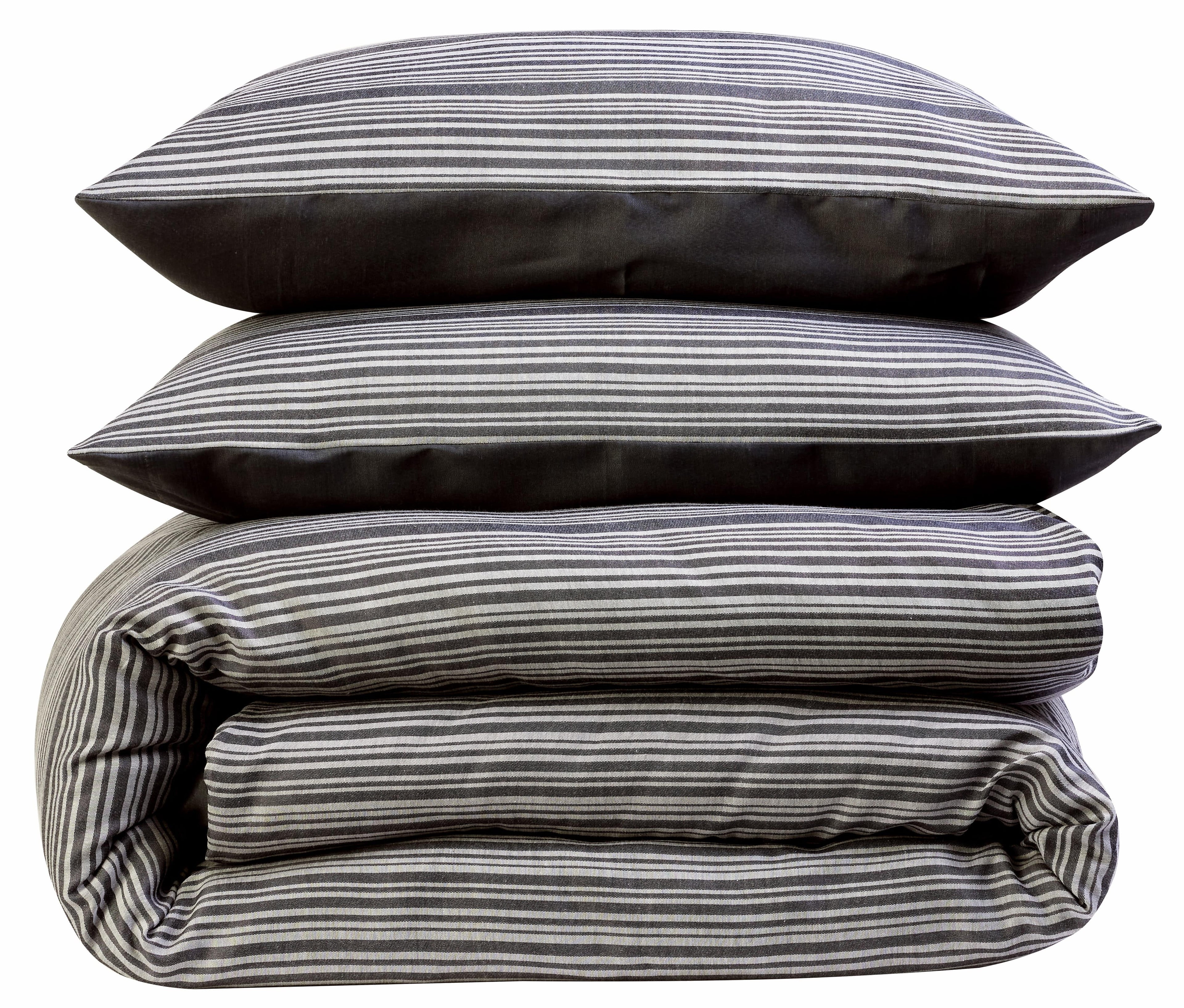 OLIVIA ROCCO Stripe Jacquard Duvet Cover Set | Reversible Cotton Blend