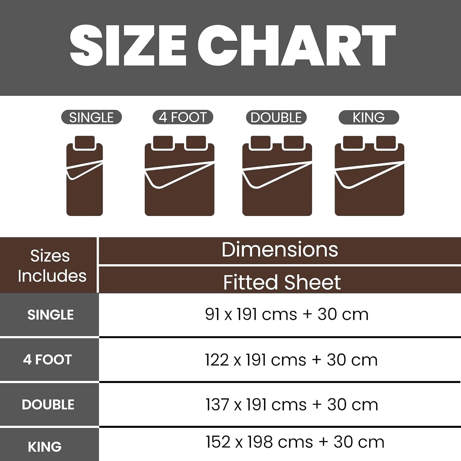 OLIVIA ROCCO Fitted Sheets – Super Soft Easy Care Plain Dye Bed Linen