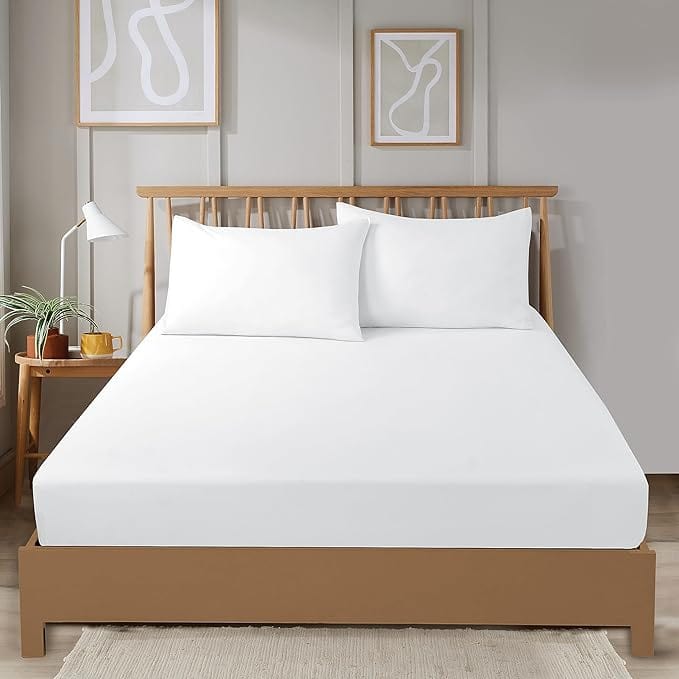 OLIVIA ROCCO Fitted Sheets – Super Soft Easy Care Plain Dye Bed Linen