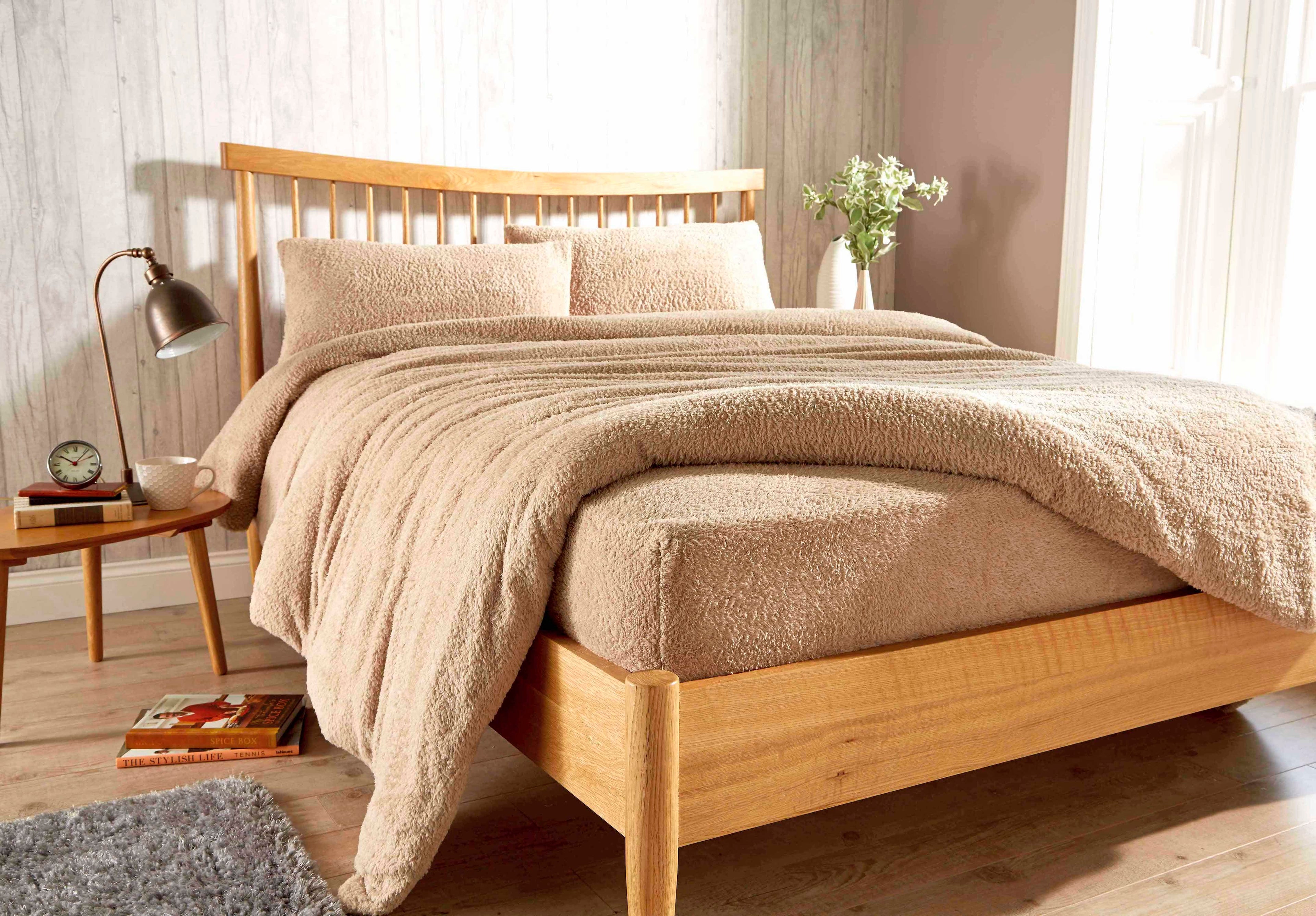 OLIVIA ROCCO Teddy Fleece Extra Deep Fitted Sheet | Thermal Winter Bedding