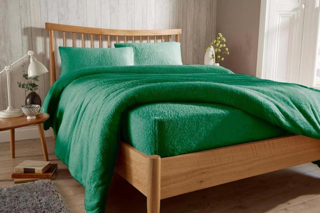 OLIVIA ROCCO Teddy Fleece Extra Deep Fitted Sheet | Thermal Winter Bedding